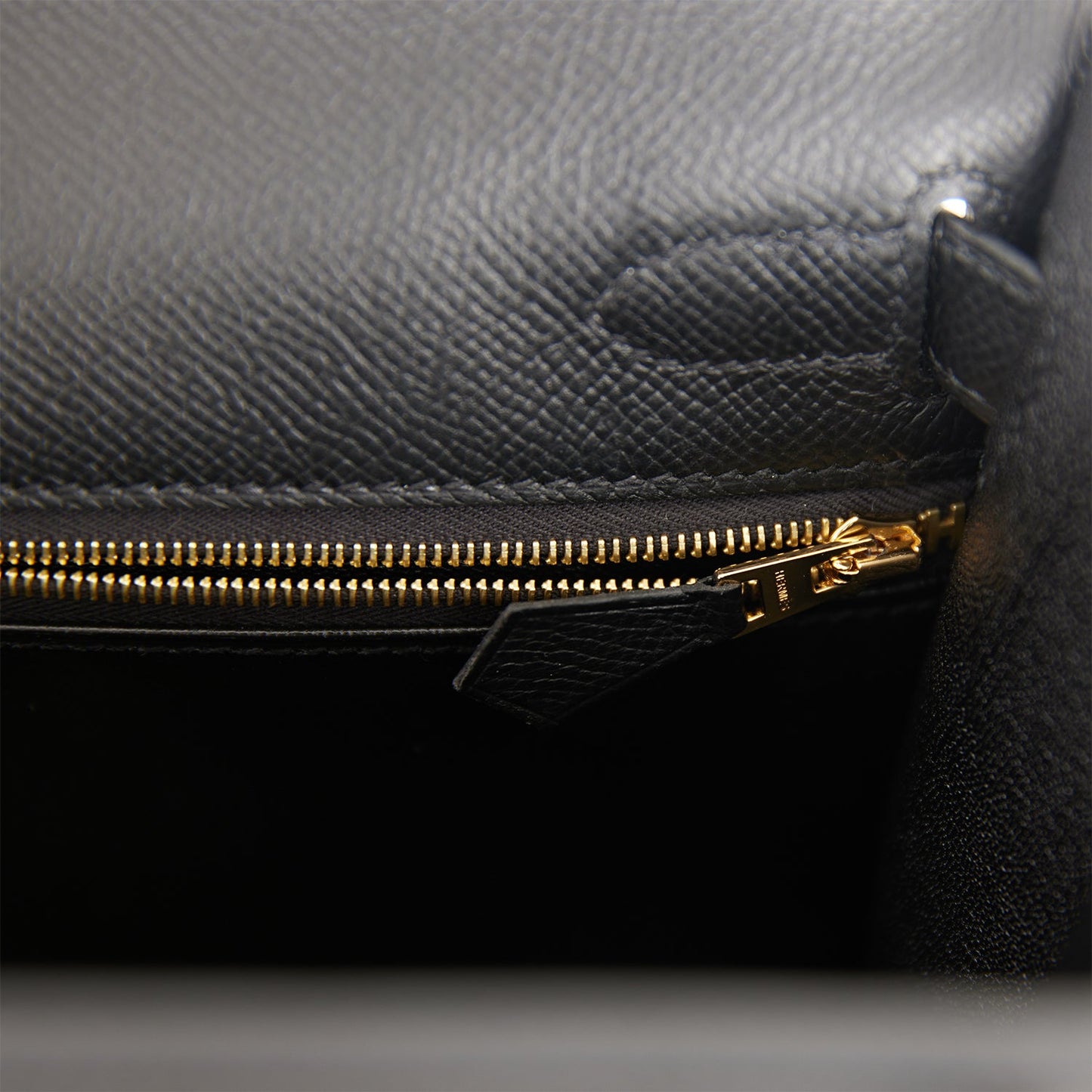Hermes Kelly 28 Sellier Black Epsom Gold Hardware