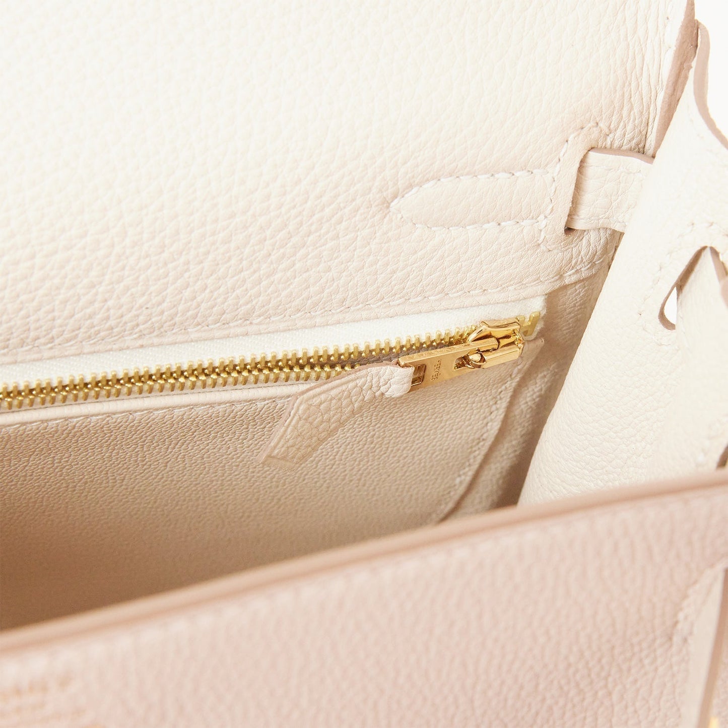 Hermes Kelly 25 Retourne Craie Togo Gold Hardware