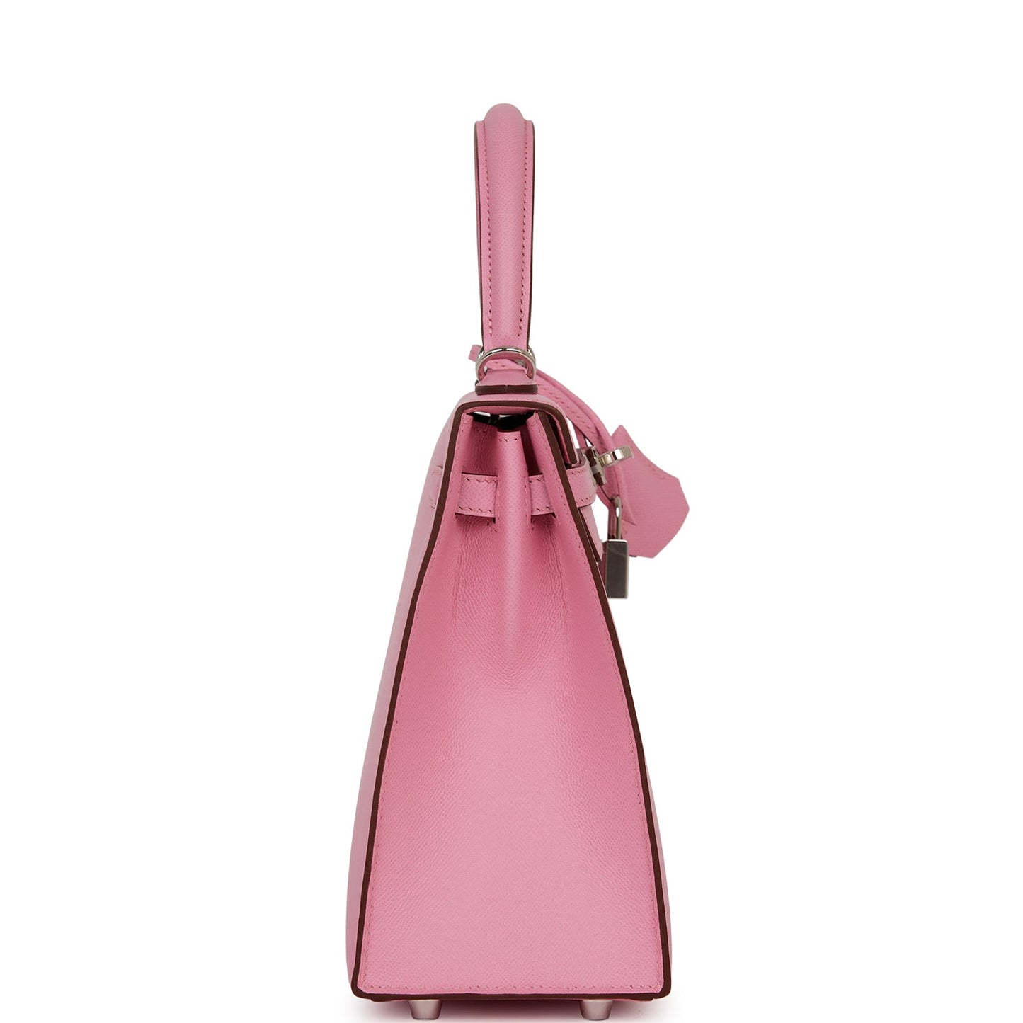 Hermes Kelly 25 Sellier Pink Verso Madame Palladium Hardware
