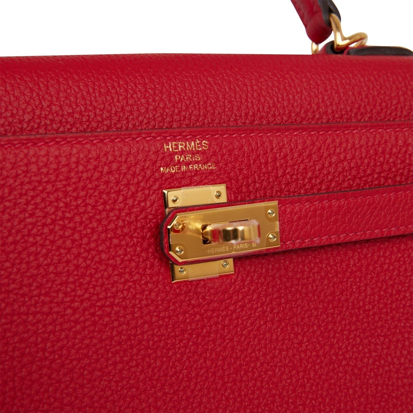 Hermes Kelly 25 Retourne Rouge Casaque Togo Gold Hardware