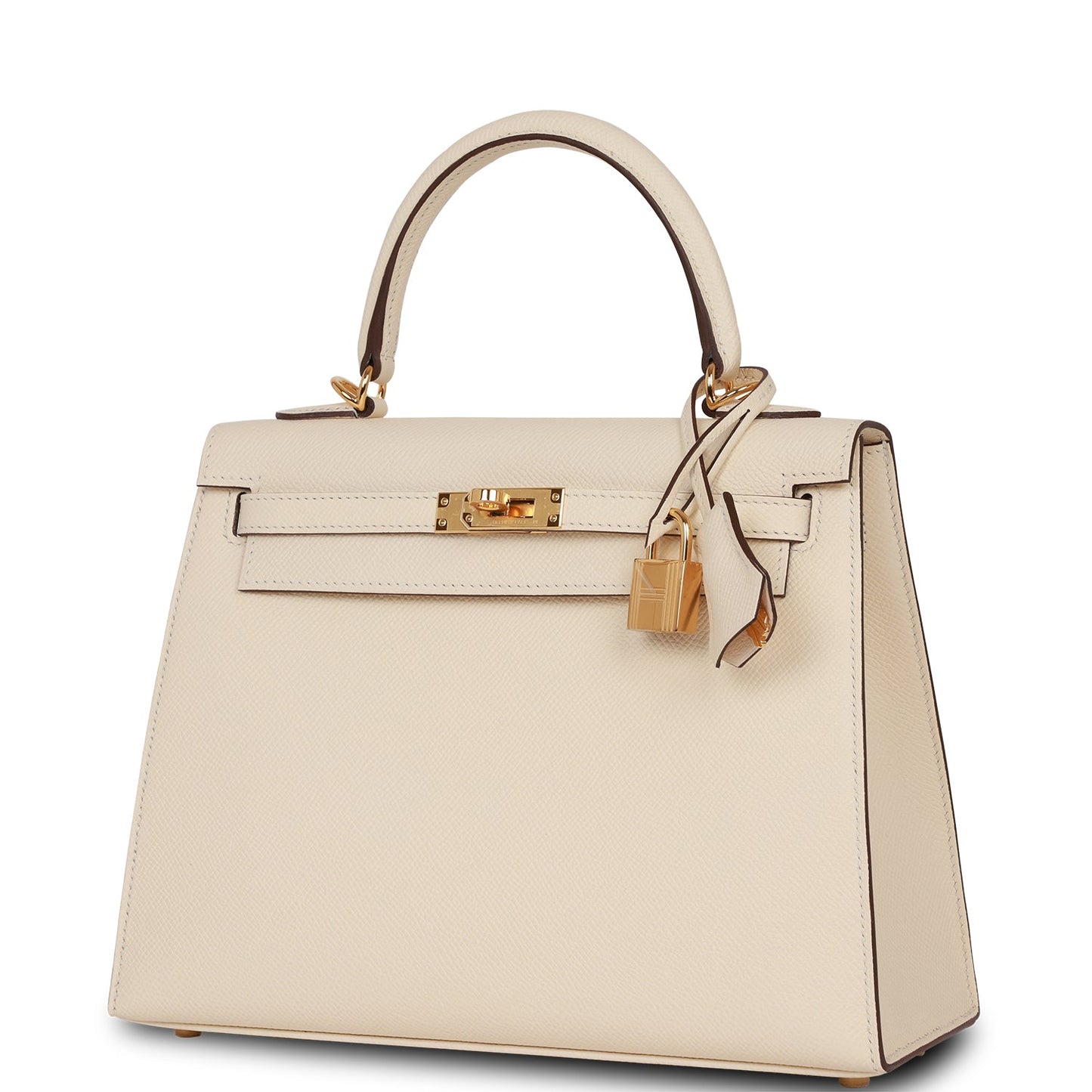 Hermes Kelly 25 Sellier Nata Epsom Gold Hardware