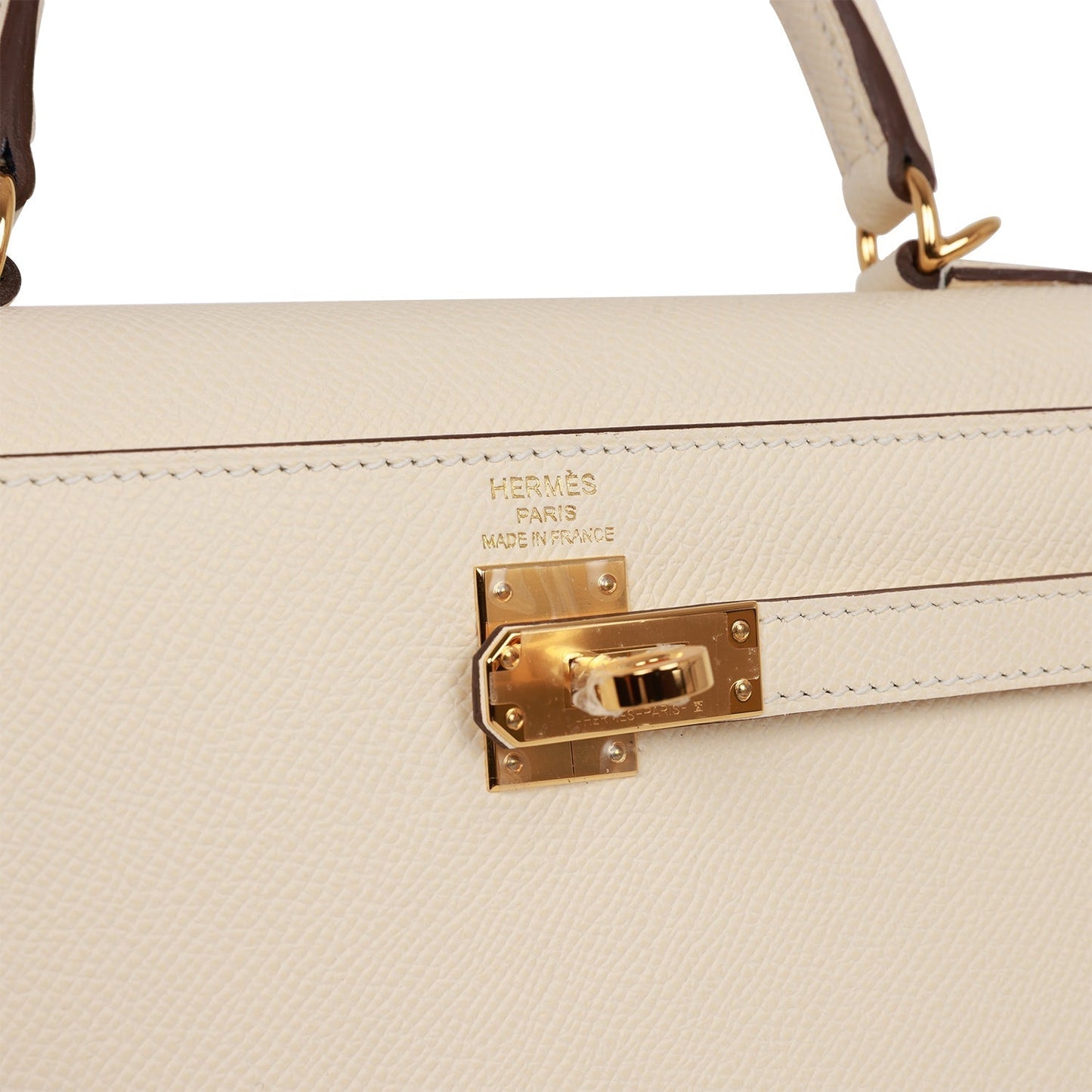Hermes Kelly 25 Sellier Nata Epsom Gold Hardware