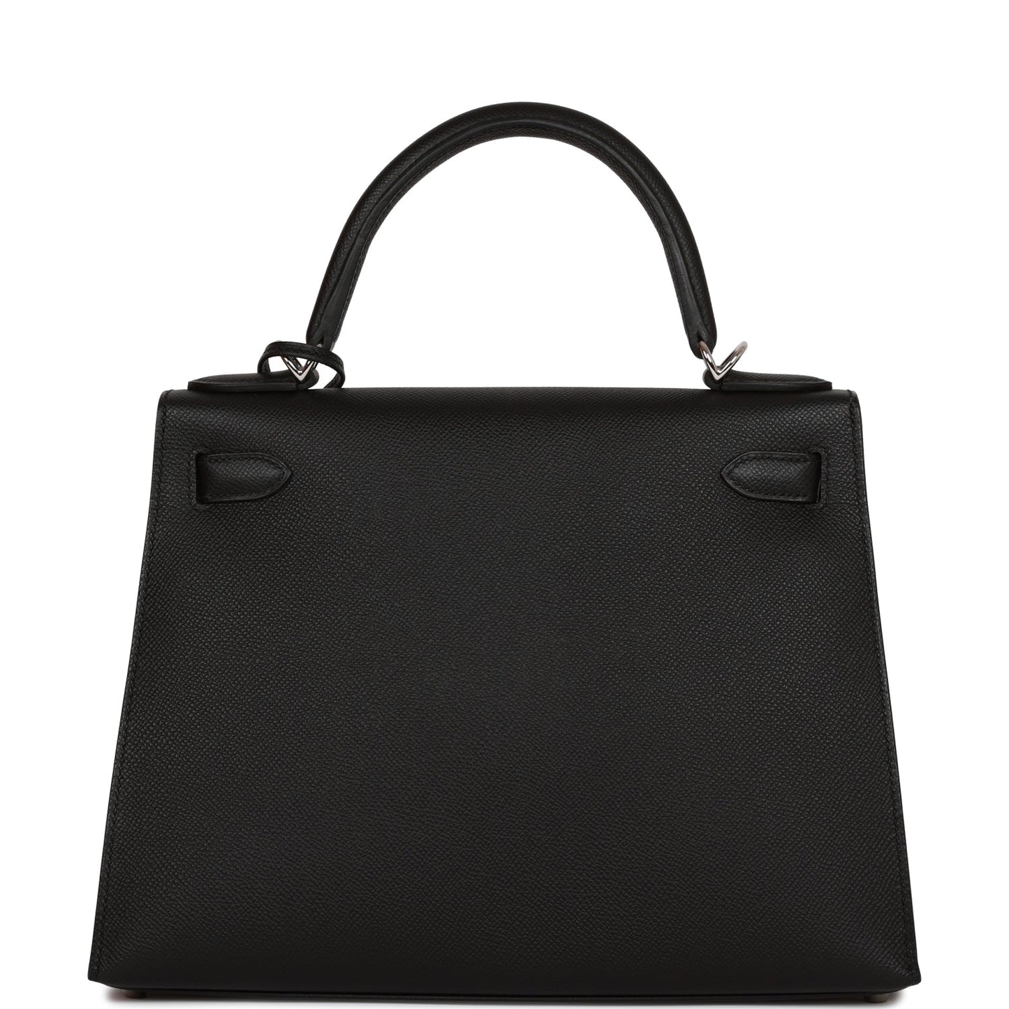 Hermes Kelly 28 Sellier Black Epsom Palladium Hardware