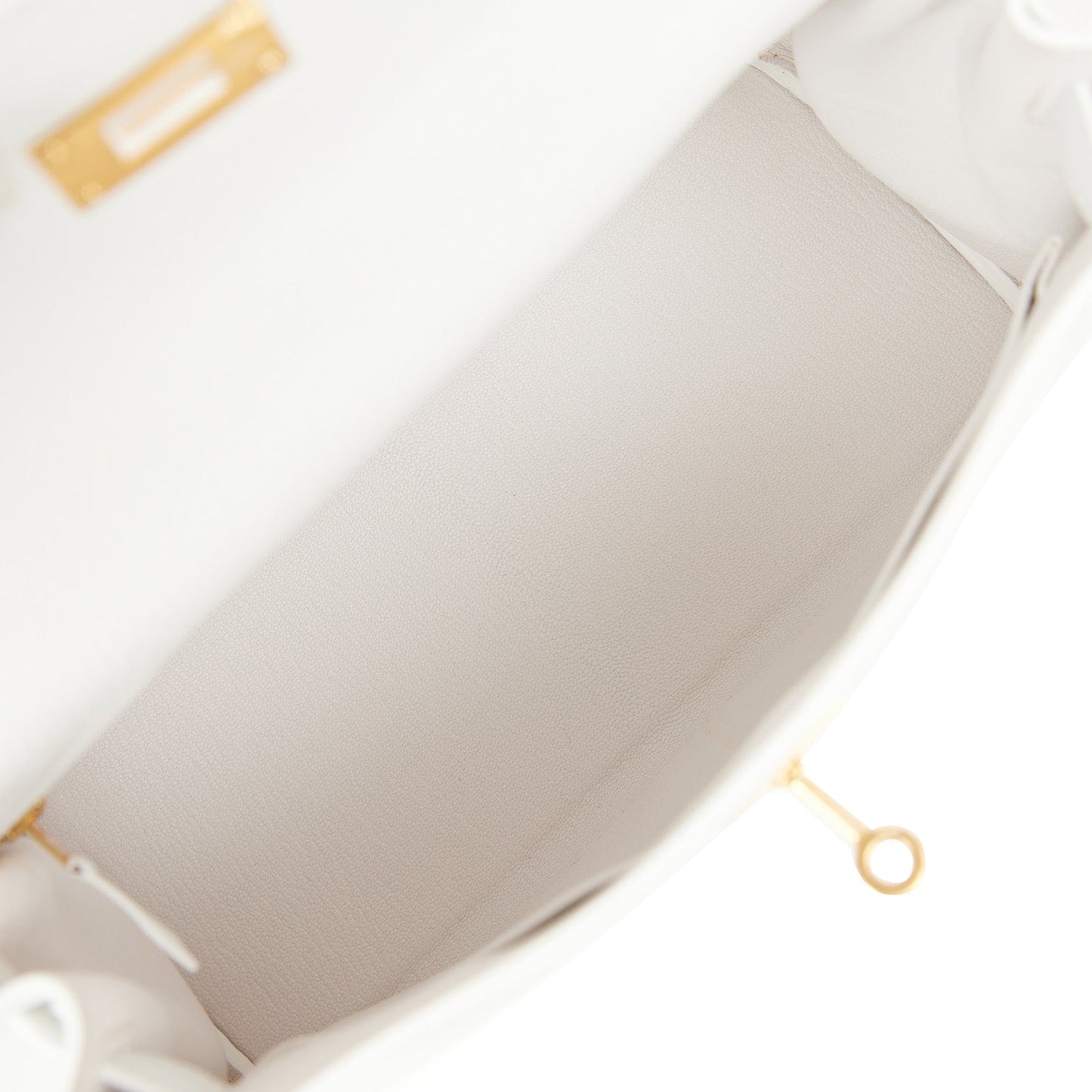 Hermes Kelly 28 Retourne White Clemence Gold Hardware