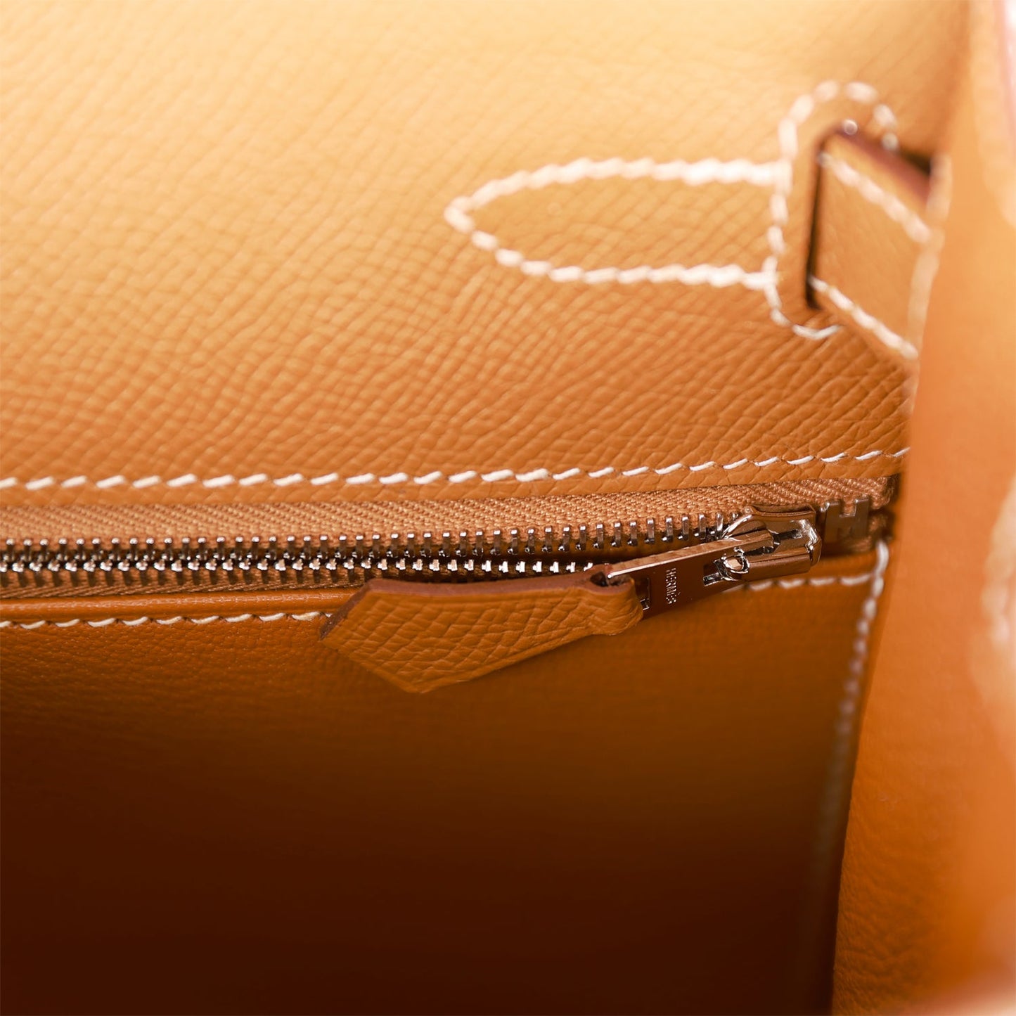Hermes Kelly 28 Sellier Gold Epsom Palladium Hardware