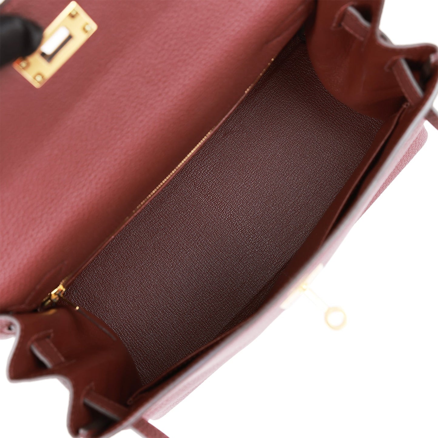 Hermes Kelly 28 Retourne Bordeaux Togo Gold Hardware