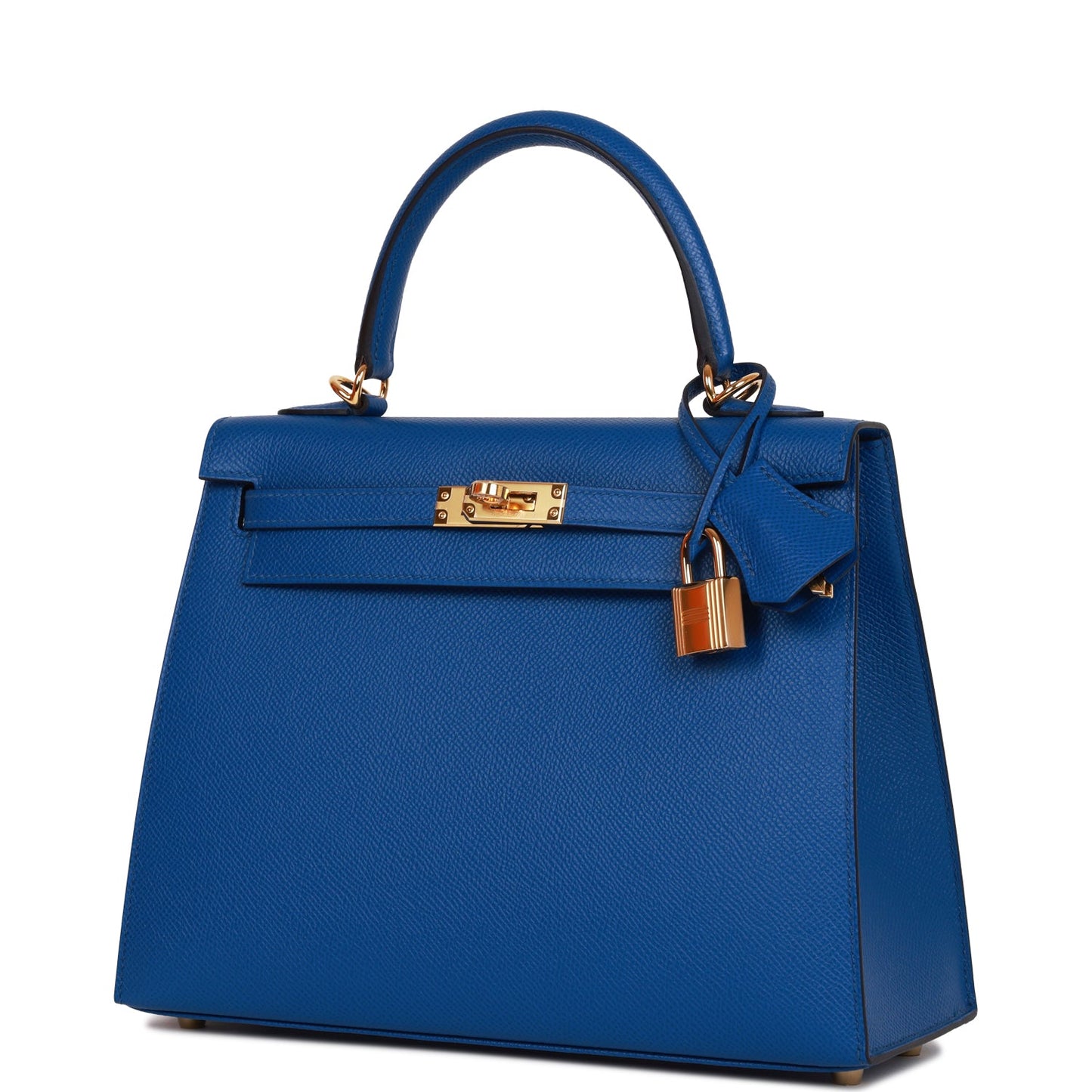 Hermes Kelly 25 Sellier Bleu France Epsom Gold Hardware