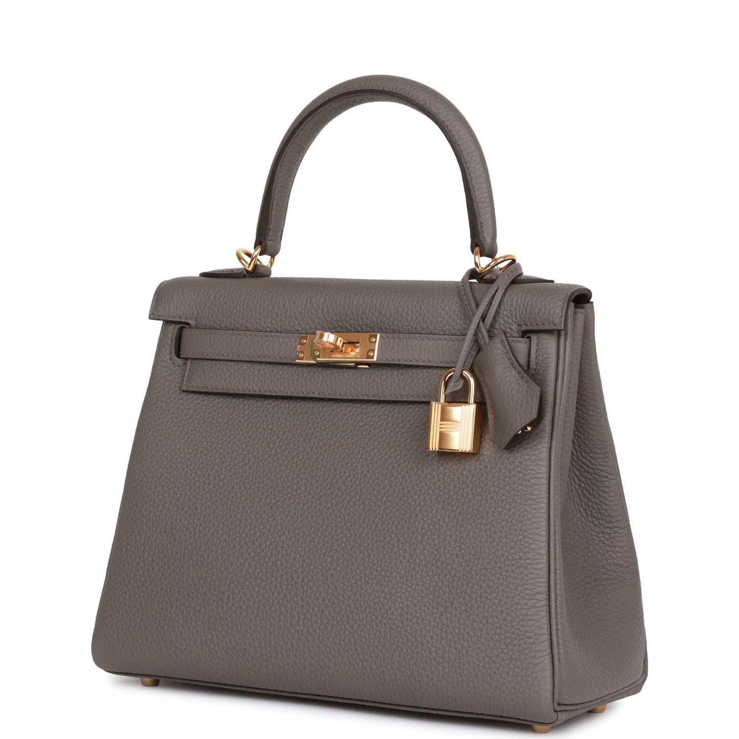 Hermes Kelly 25 Retourne Etain Togo Gold Hardware