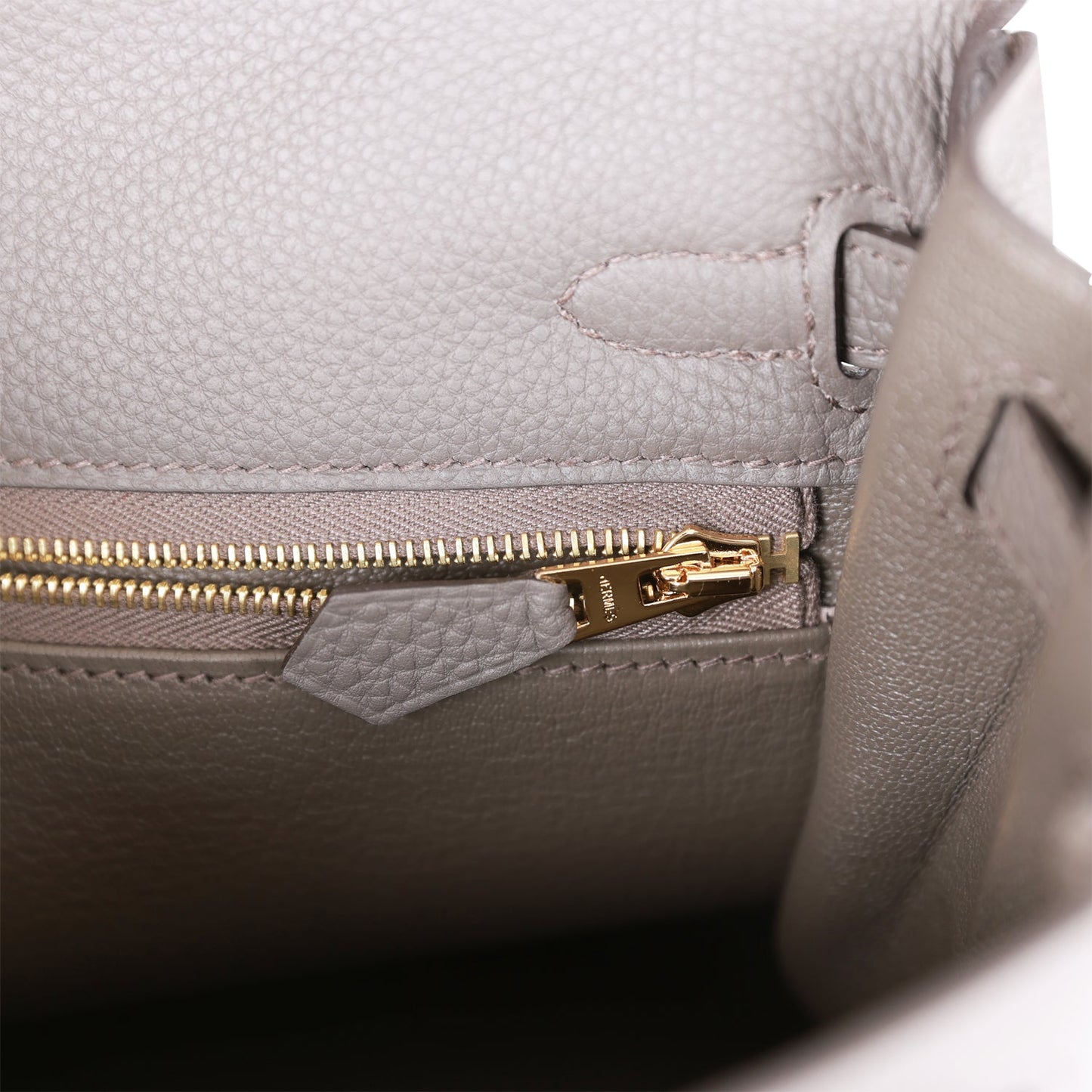 Hermes Kelly 25 Retourne Etain Togo Gold Hardware