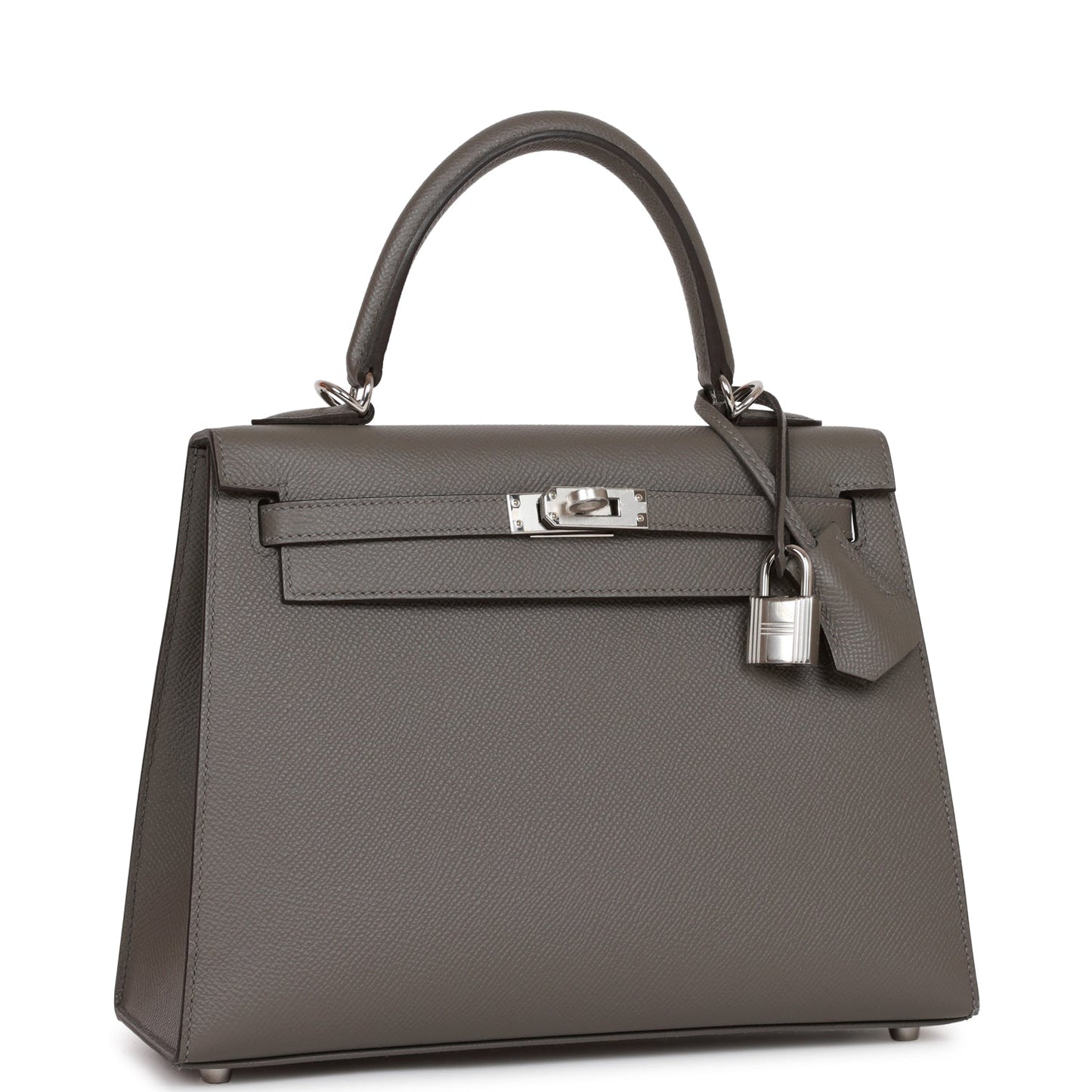 Hermes Kelly 25 Sellier Gris Meyer Epsom Palladium Hardware