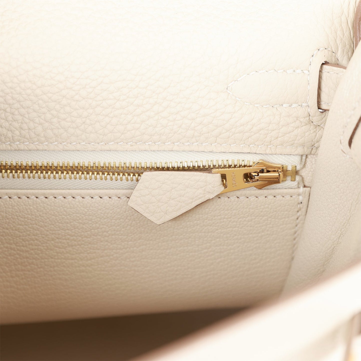 Hermes Kelly 25 Retourne Craie Togo Gold Hardware