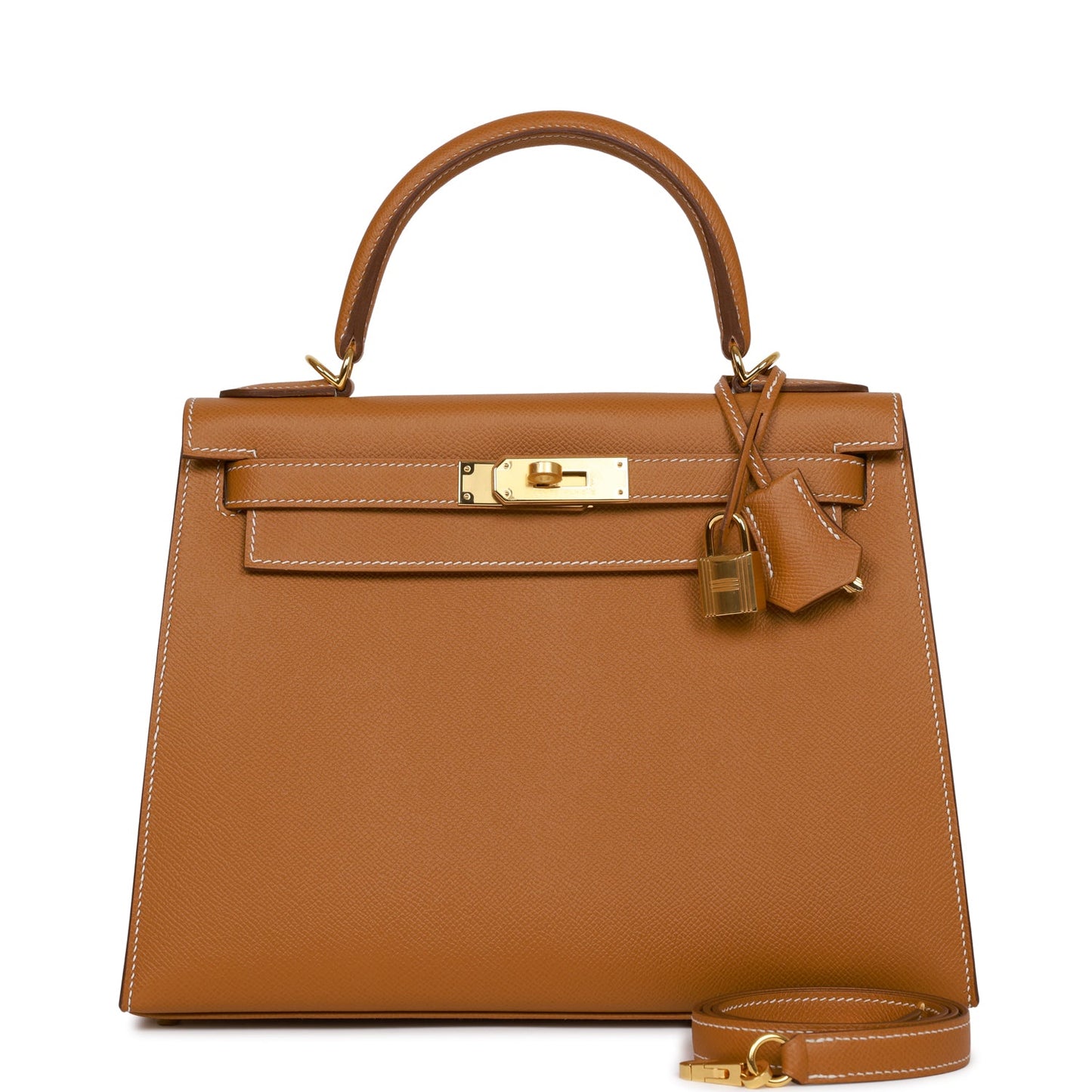 Hermes Kelly 28 Sellier Gold Epsom Gold Hardware