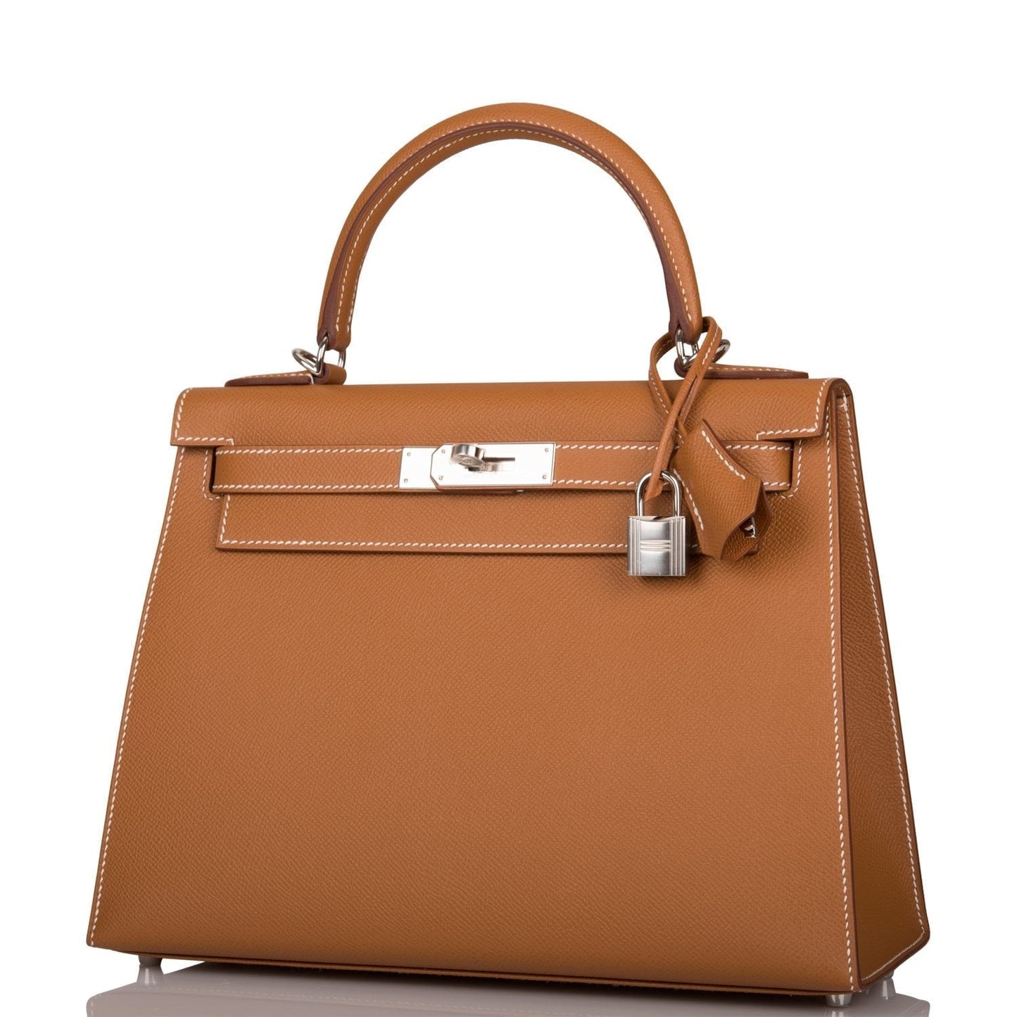 Hermes Kelly 28 Sellier Gold Epsom Palladium Hardware