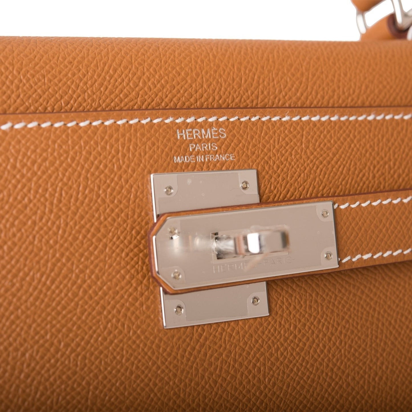 Hermes Kelly 28 Sellier Gold Epsom Palladium Hardware