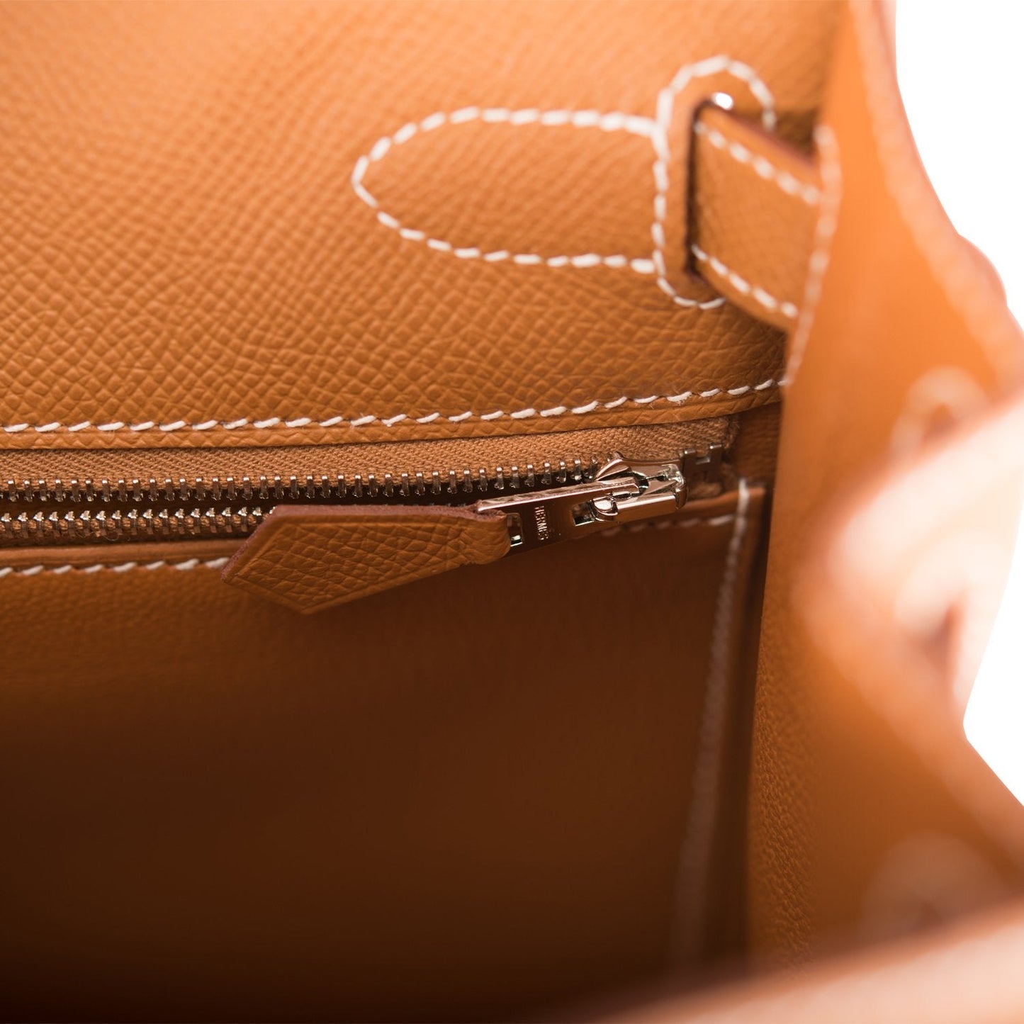 Hermes Kelly 28 Sellier Gold Epsom Palladium Hardware