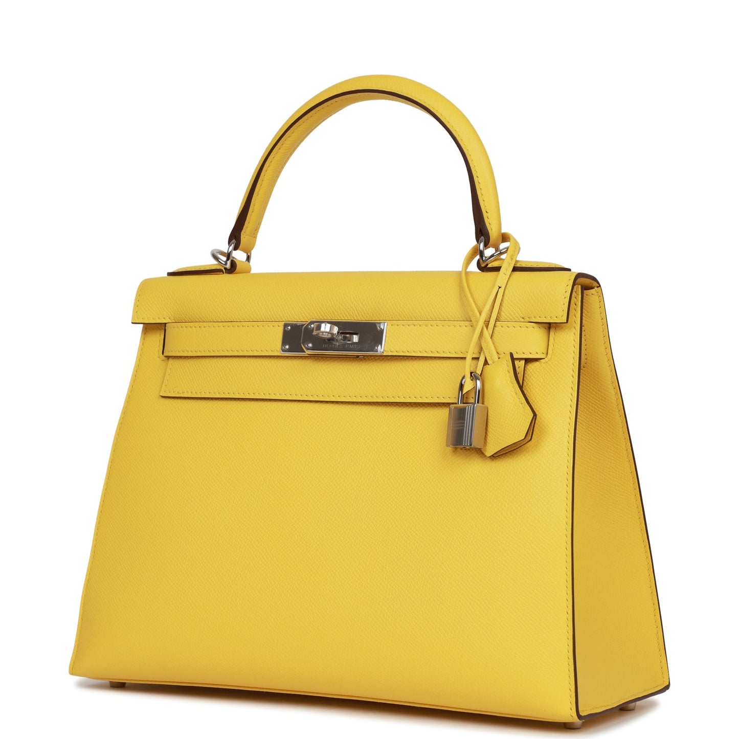 Hermes Kelly 28 Sellier Jaune de Naples Epsom Palladium Hardware