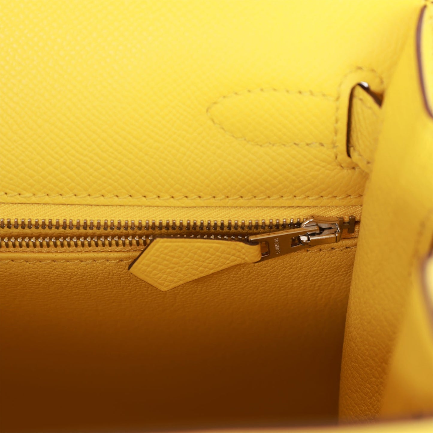 Hermes Kelly 28 Sellier Jaune de Naples Epsom Palladium Hardware