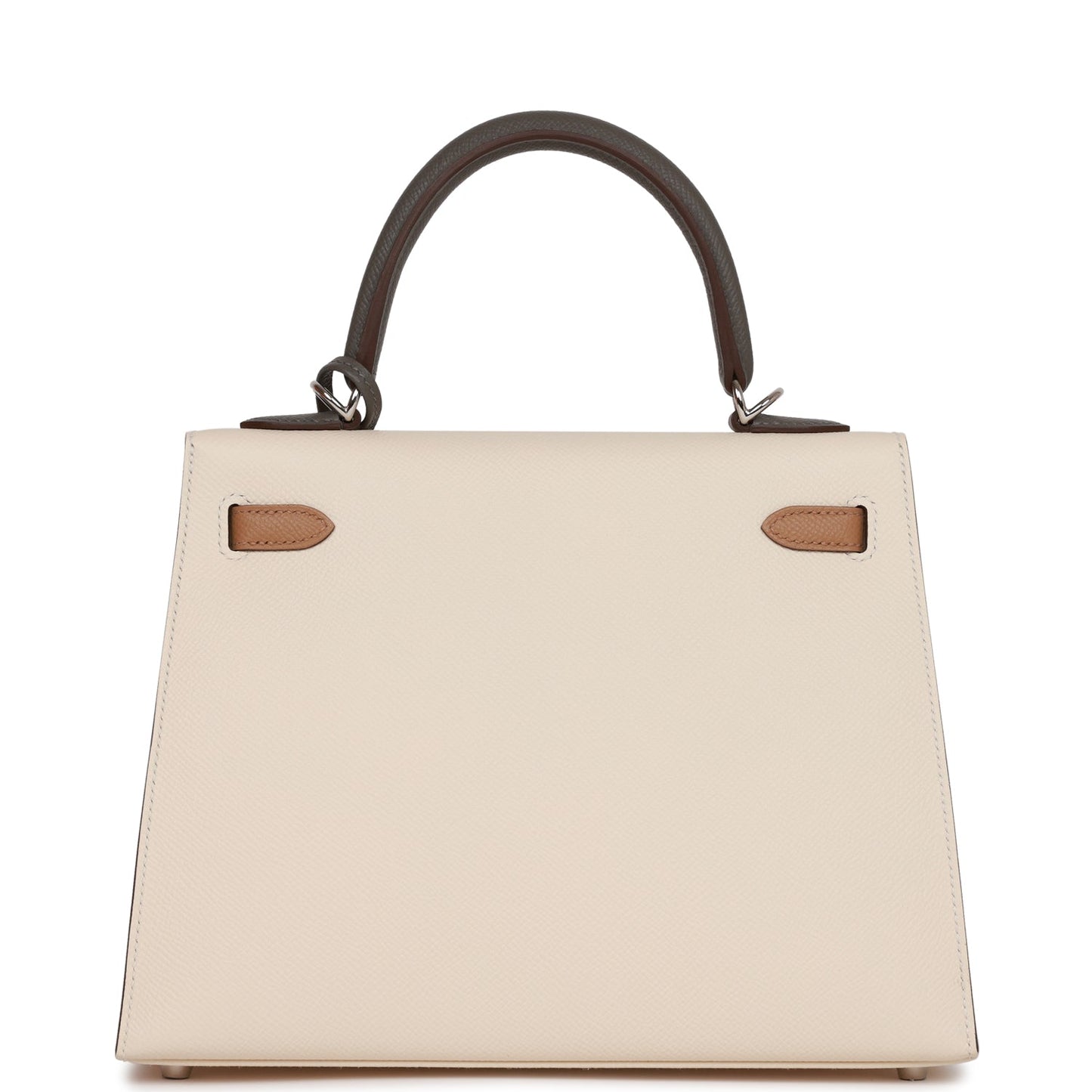 Hermes Kelly 25 Sellier Tri-Color Nata, Chai and Gris Meyer Epsom Palladium Hardware