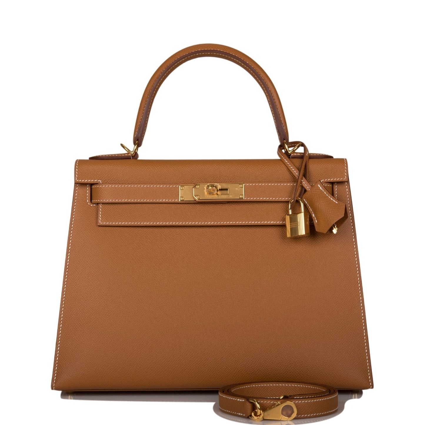 Hermes Kelly 28 Sellier Gold Epsom Gold Hardware