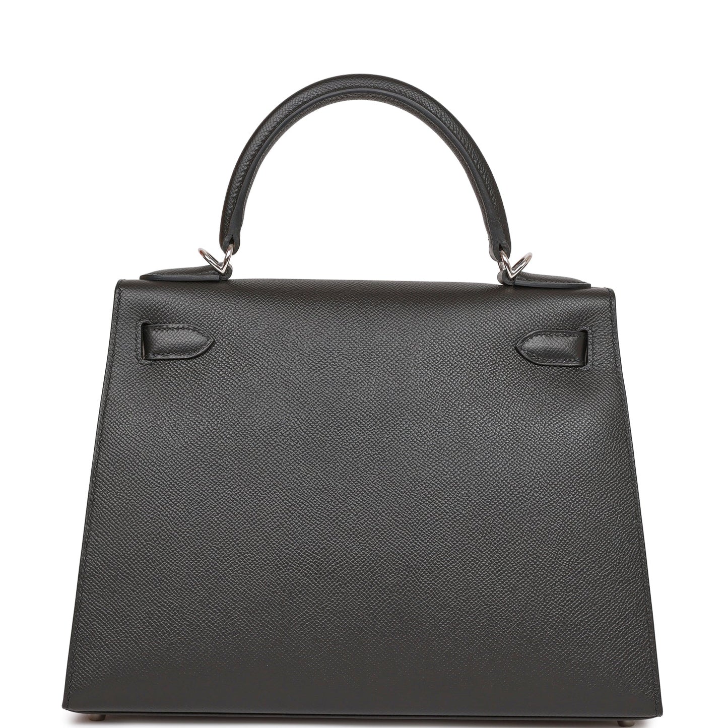 Hermes Kelly 28 Sellier Black Epsom Palladium Hardware
