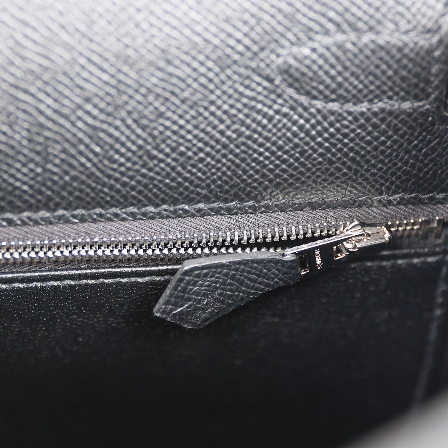 Hermes Kelly 28 Sellier Black Epsom Palladium Hardware