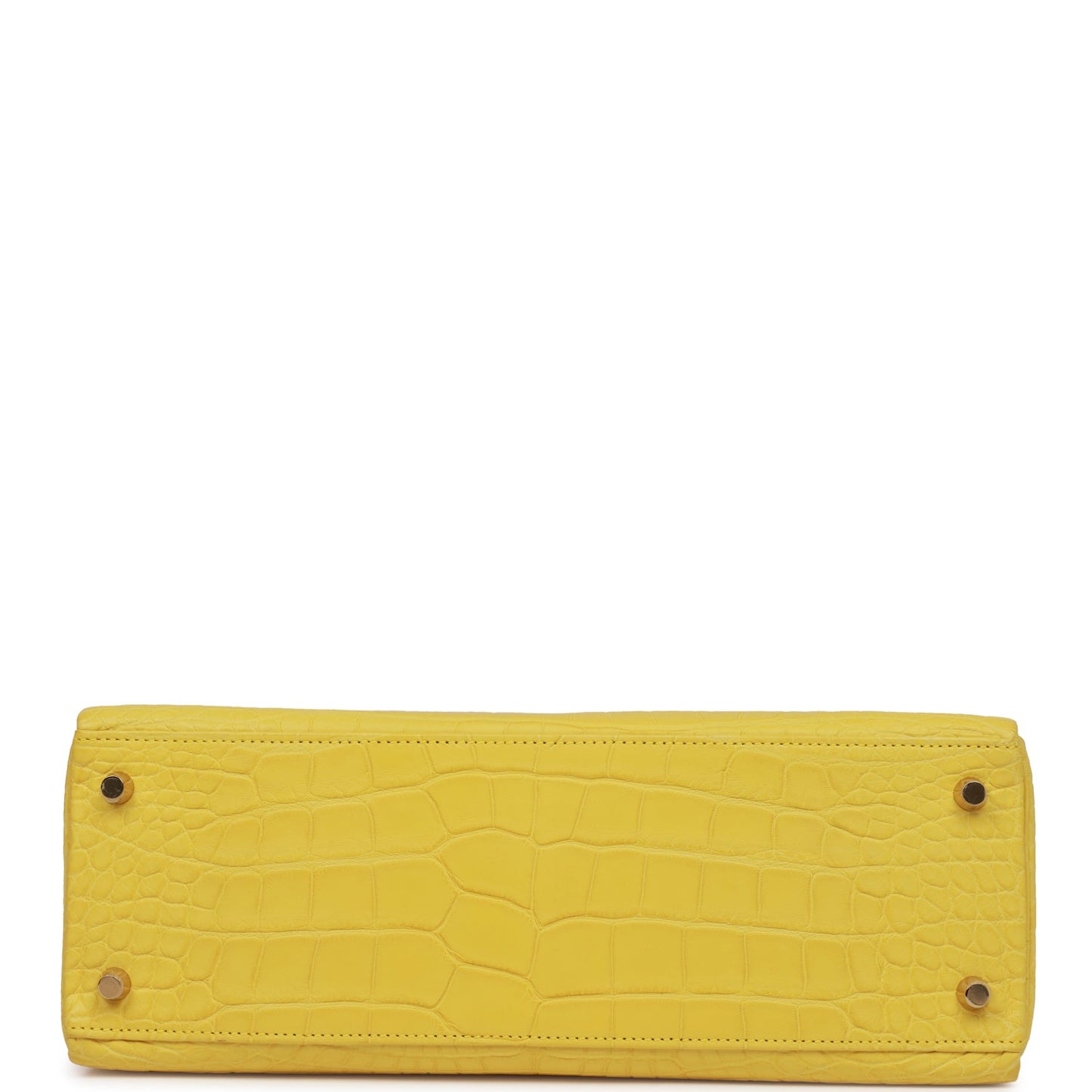 Hermes Special Order Kelly 32 Retourne Mimosa Matte Alligator Gold Hardware