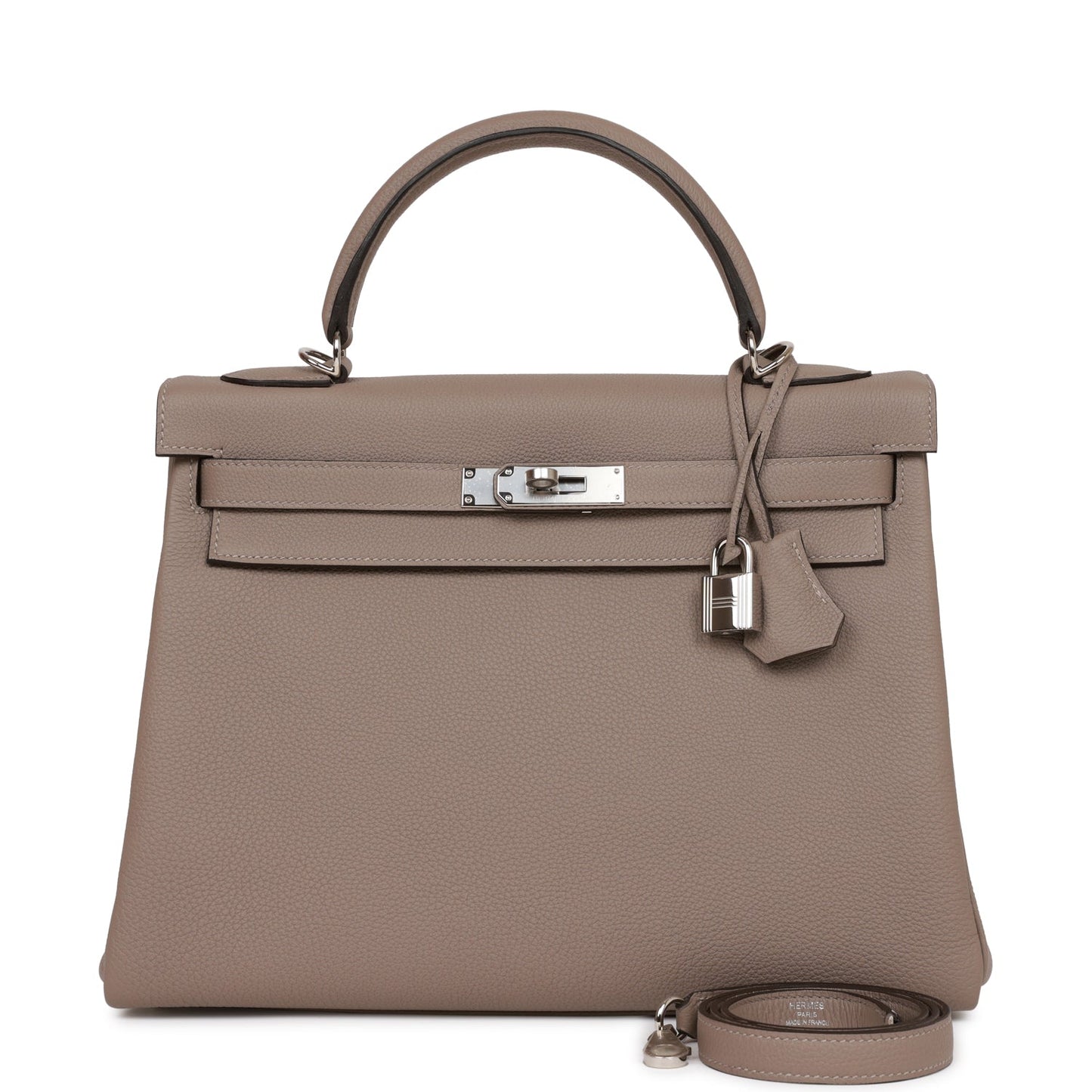 Hermes Kelly 32 Retourne Gris Asphalte Togo Palladium Hardware
