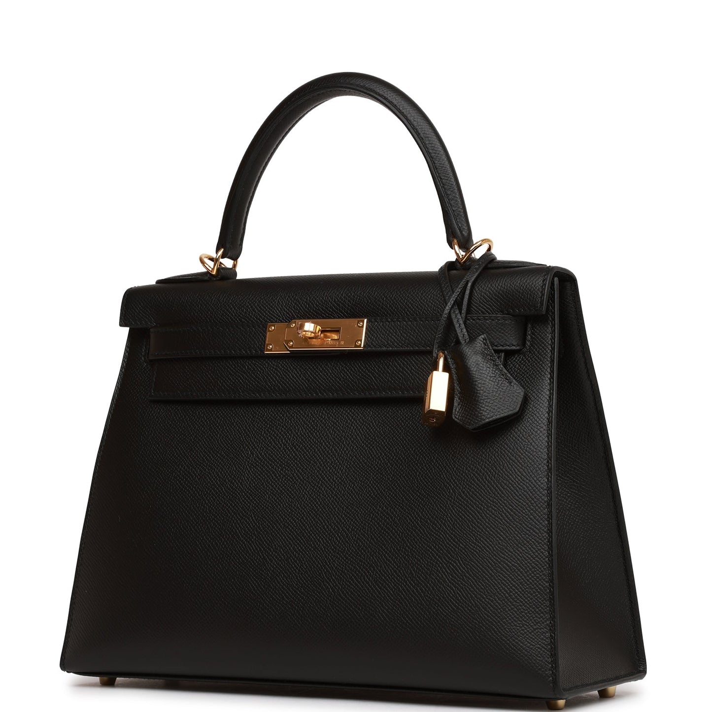 Hermes Kelly 28 Sellier Black Epsom Gold Hardware