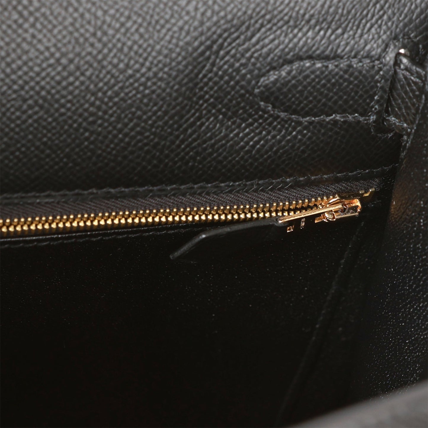 Hermes Kelly 28 Sellier Black Epsom Gold Hardware