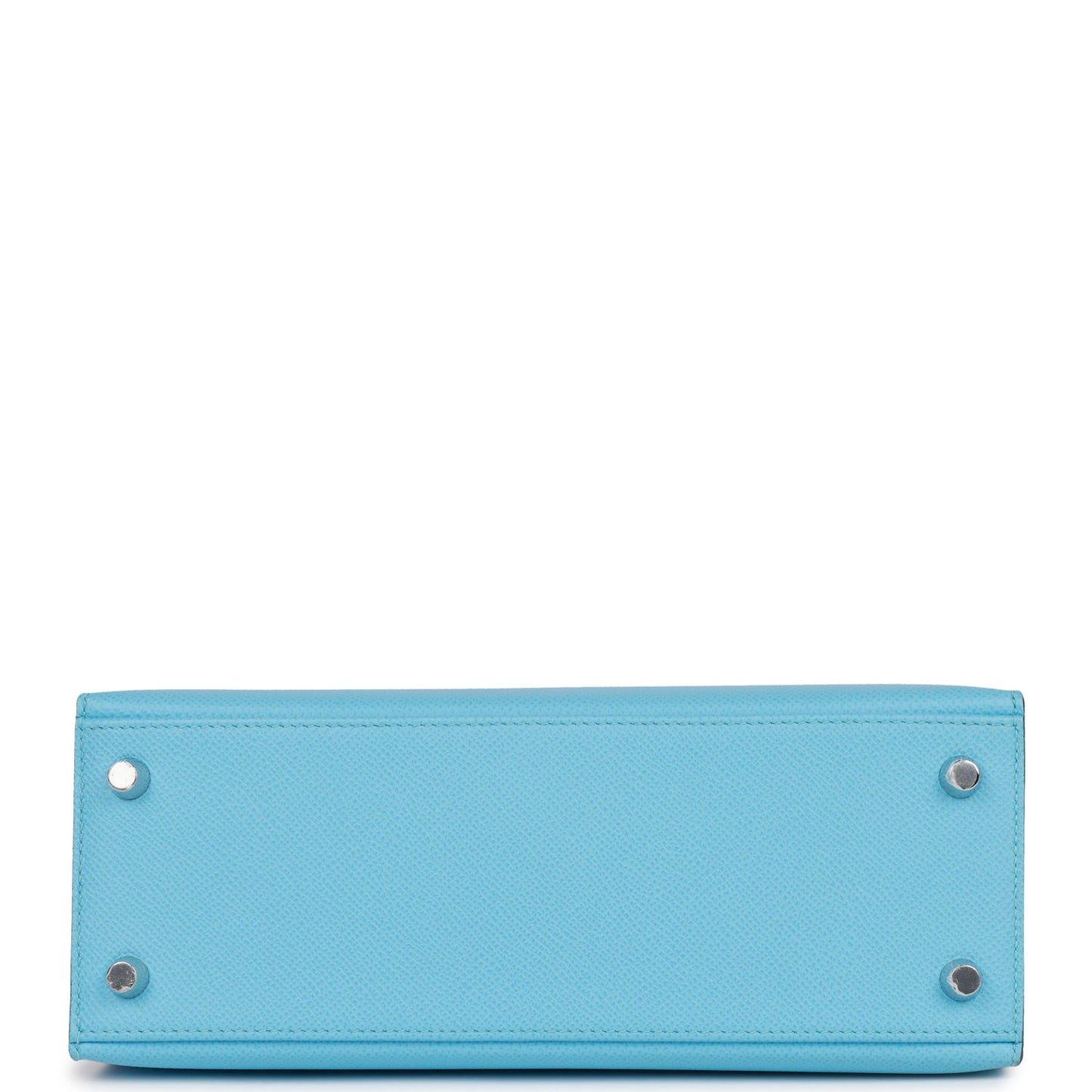 Hermes Kelly 25 Sellier Celeste Epsom Palladium Hardware