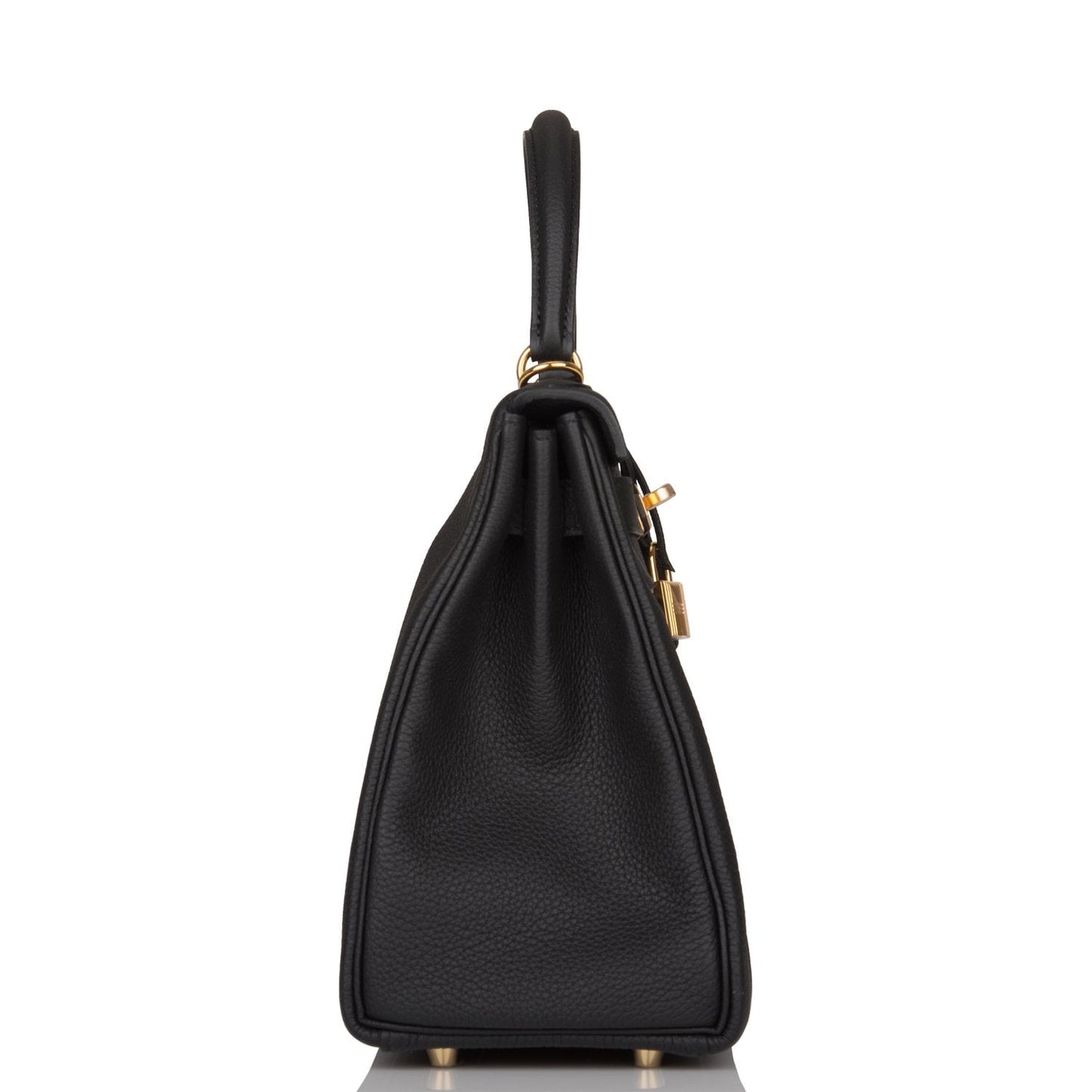 Hermes Kelly 28 Retourne Black Togo Gold Hardware