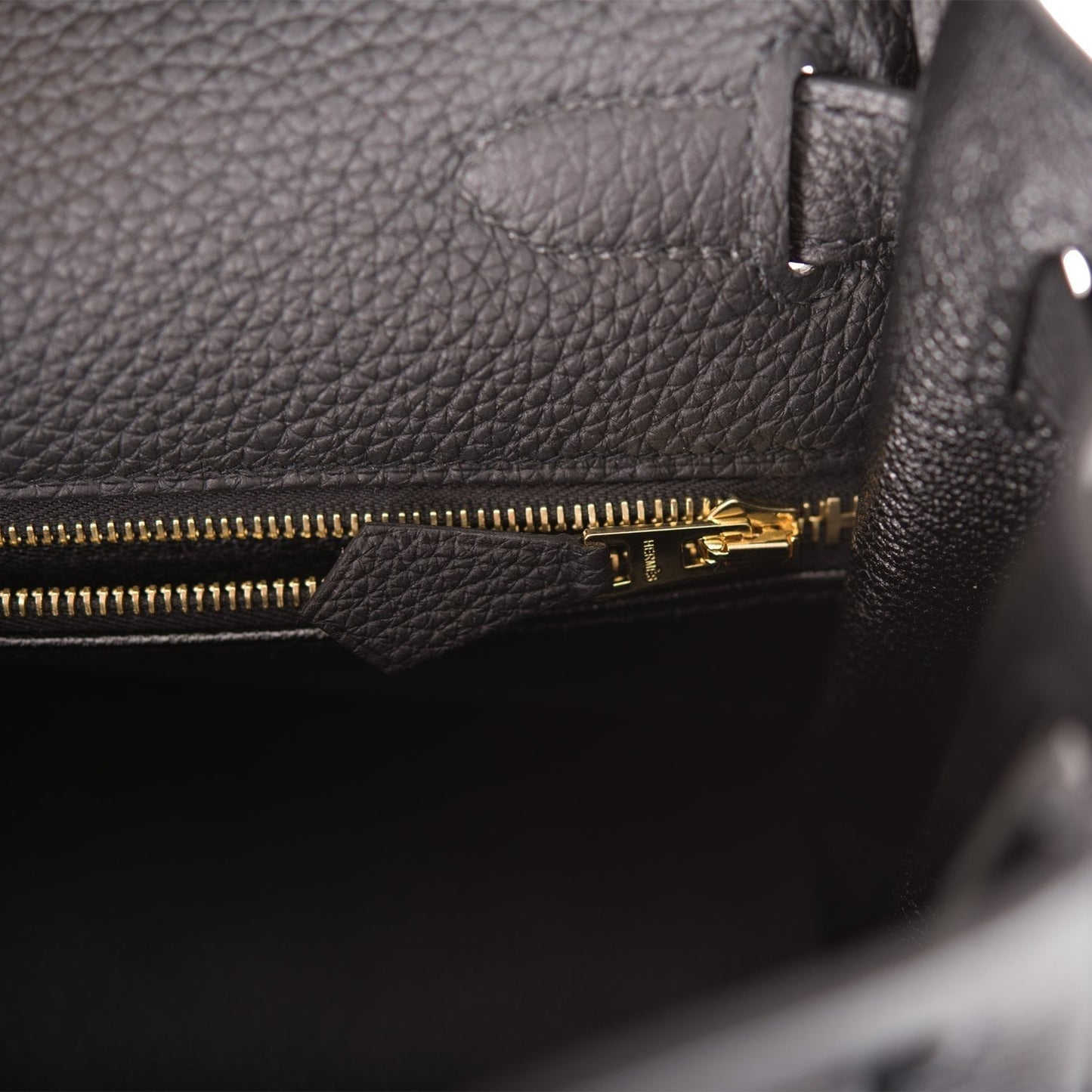 Hermes Kelly 28 Retourne Black Togo Gold Hardware