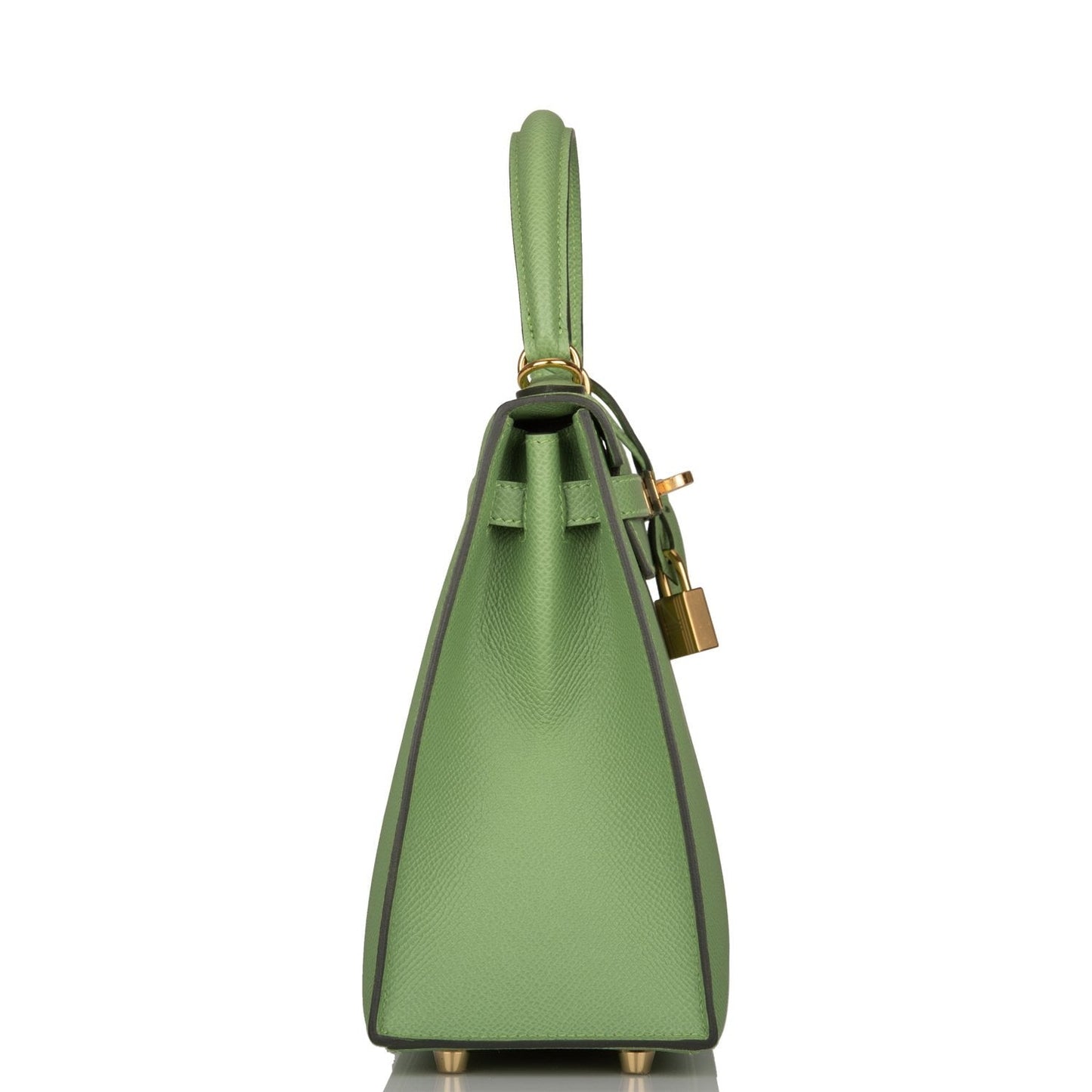 Hermes Kelly 25 Sellier Vert Criquet Epsom Gold Hardware