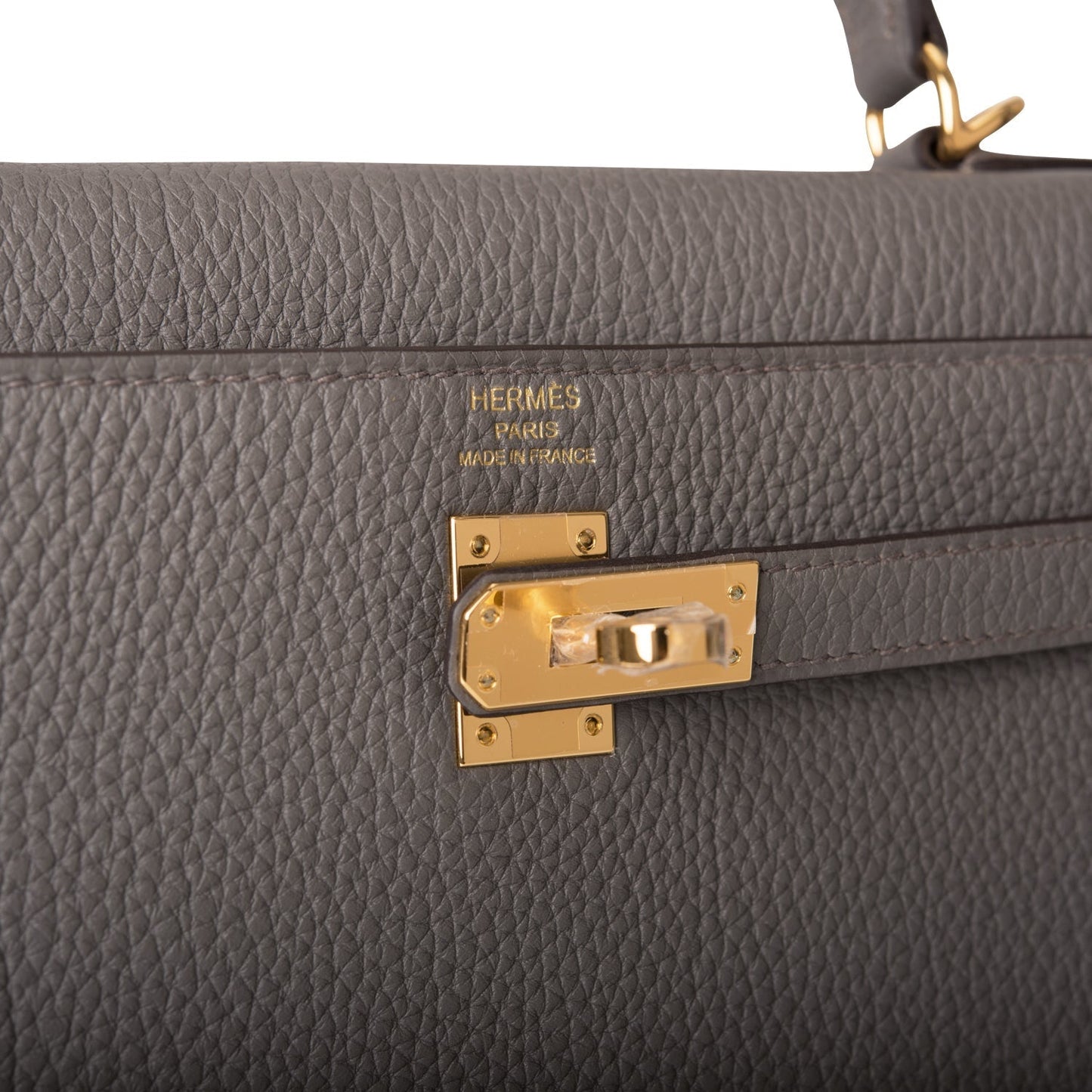 Hermes Kelly 25 Retourne Etain Togo Gold Hardware