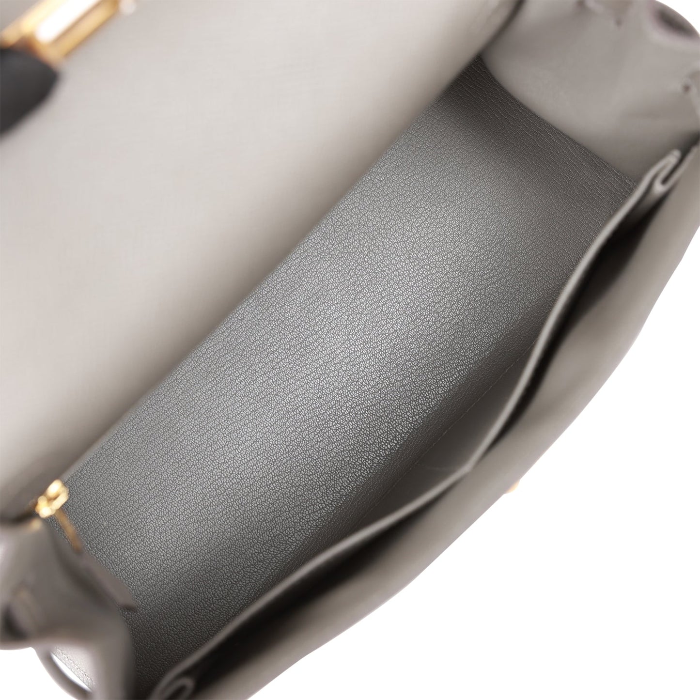 Hermes Kelly 28 Sellier Gris Meyer Epsom Gold Hardware