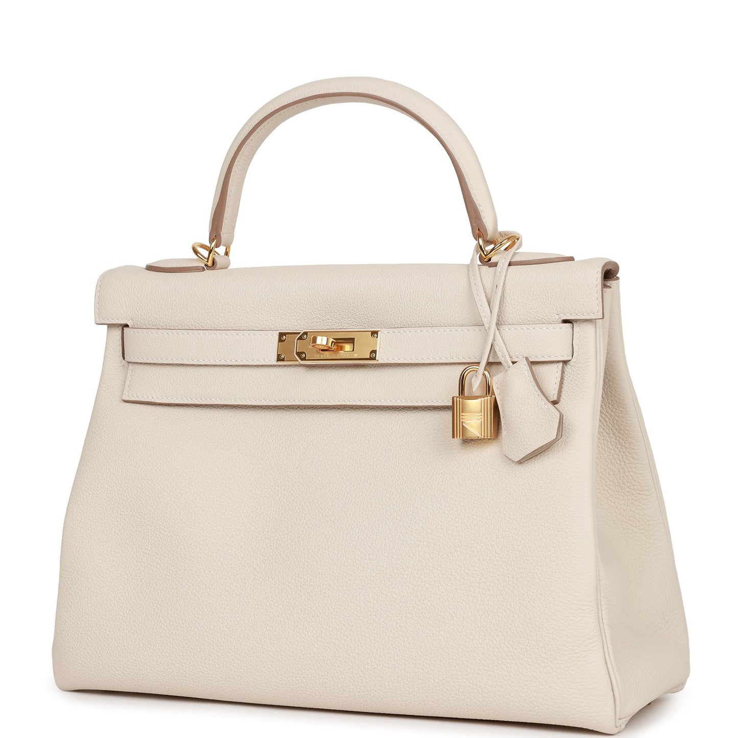 Hermes Kelly 32 Retourne Craie Togo Gold Hardware