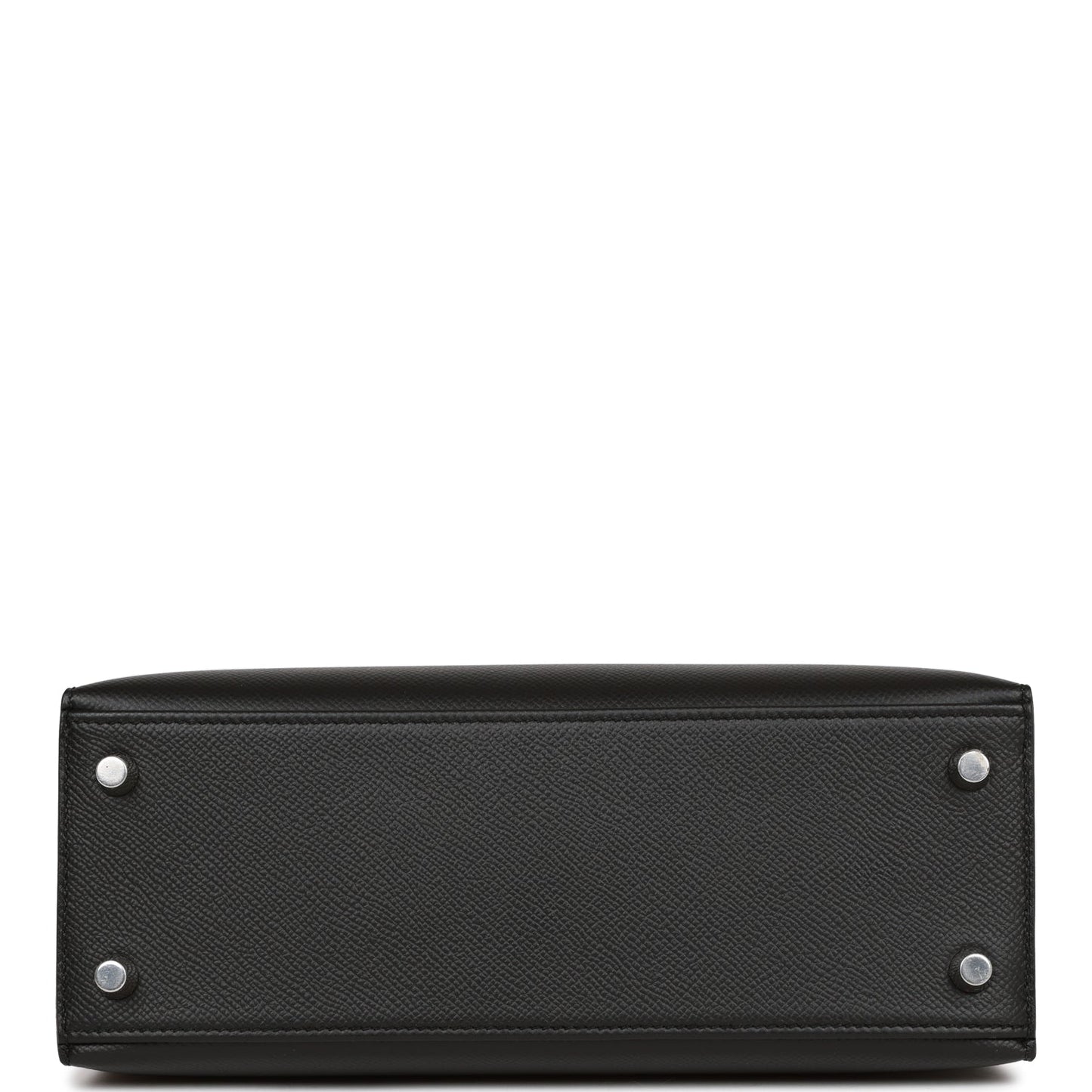Hermes Kelly 25 Sellier Black Epsom Palladium Hardware