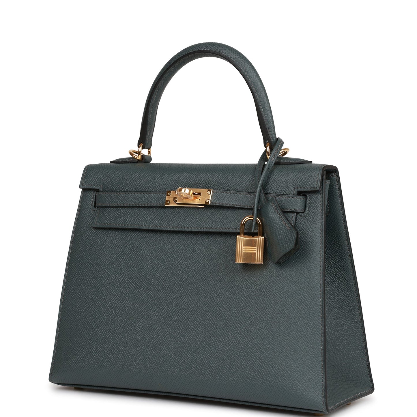 Hermes Kelly 25 Sellier Bleu Orage Epsom Gold Hardware
