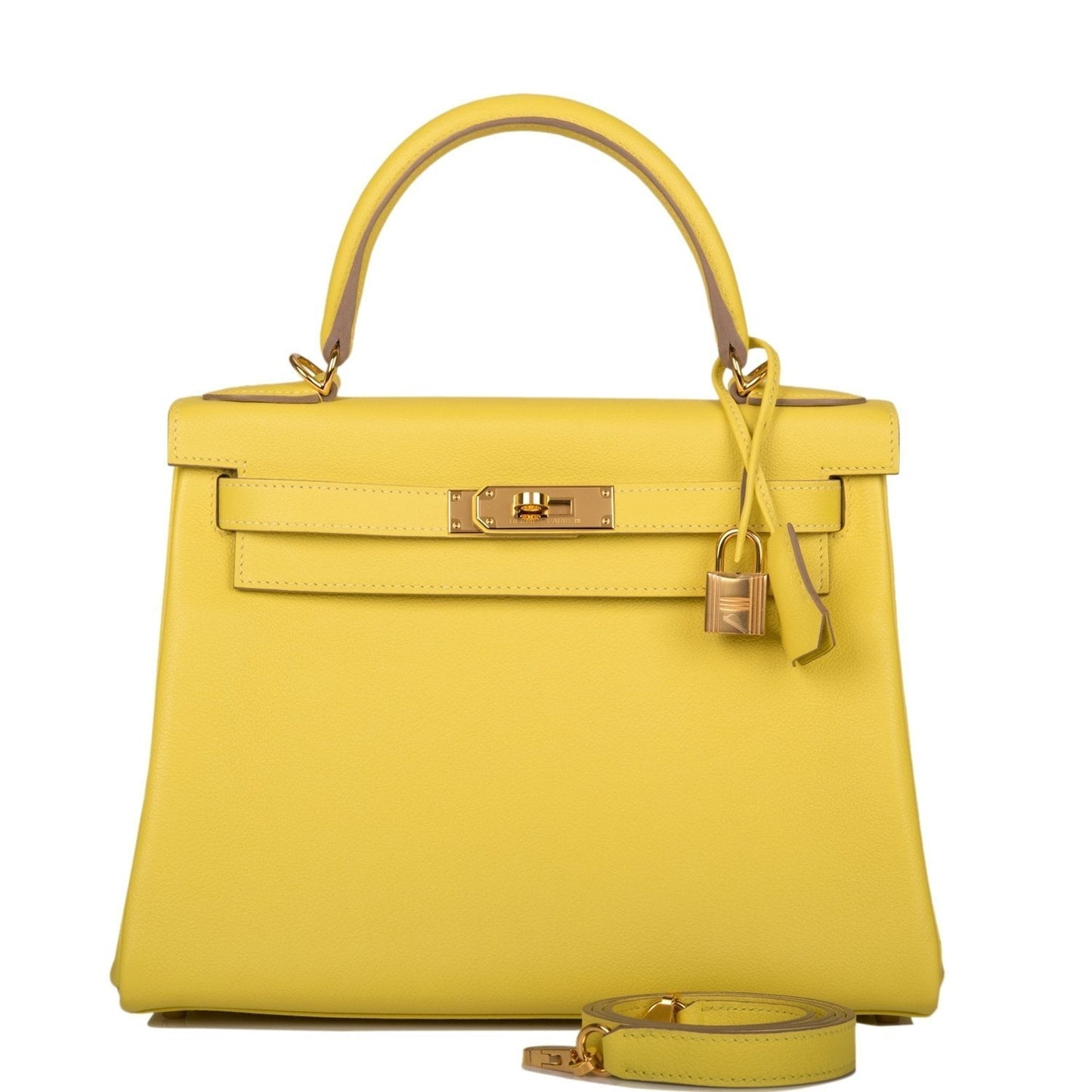Hermes Kelly 28 Retourne Lime Evercolor Gold Hardware