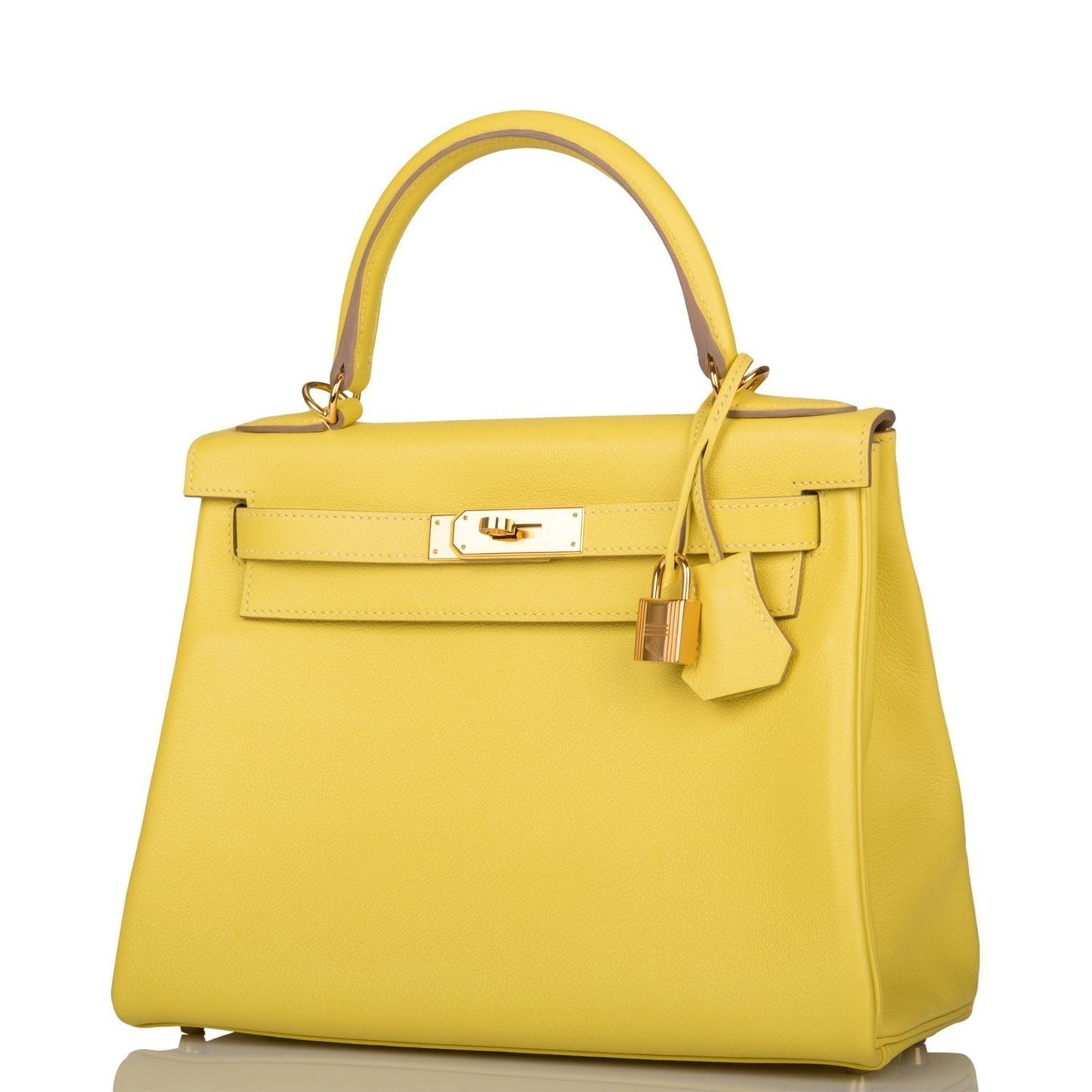 Hermes Kelly 28 Retourne Lime Evercolor Gold Hardware