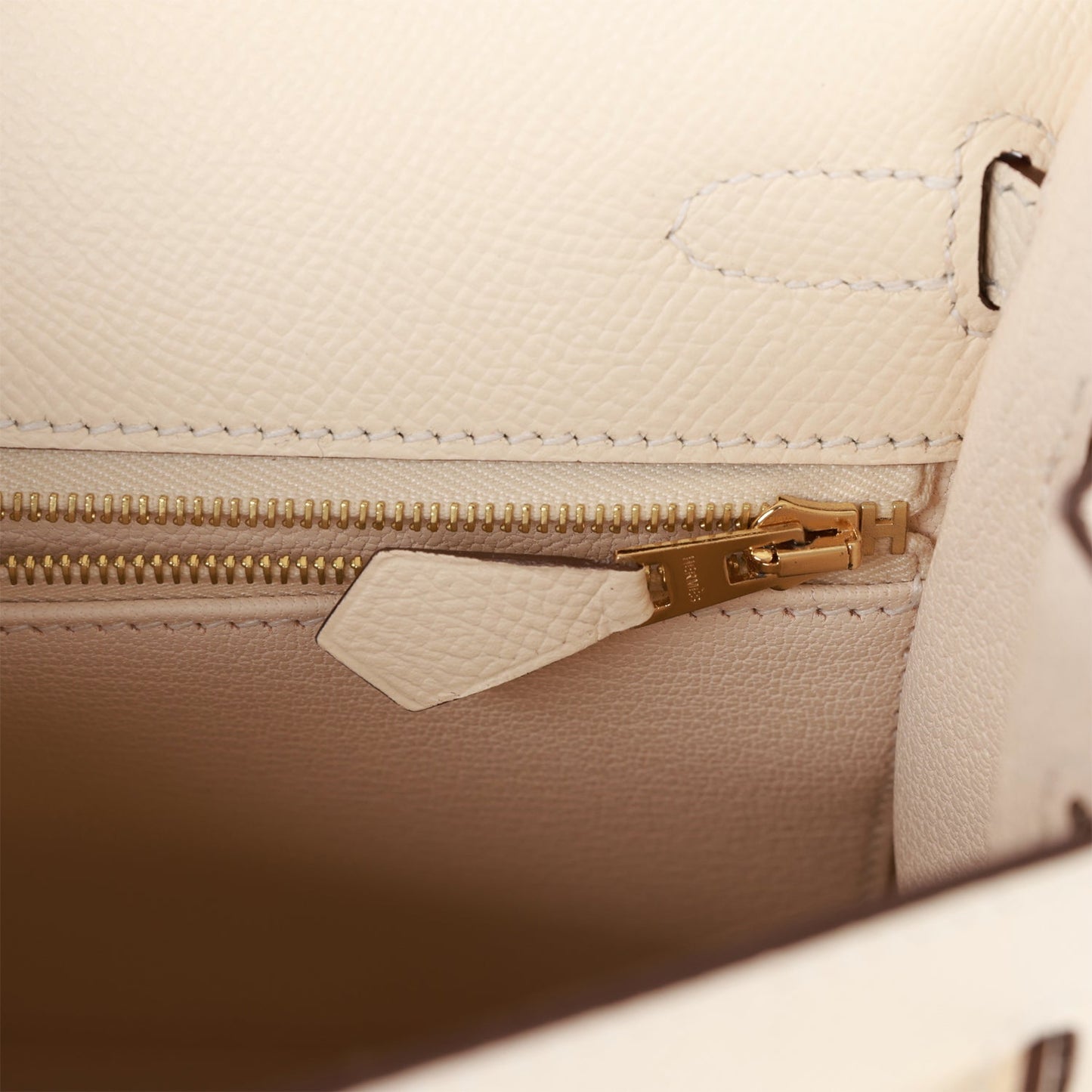 Hermes Kelly 25 Sellier Nata Epsom Gold Hardware