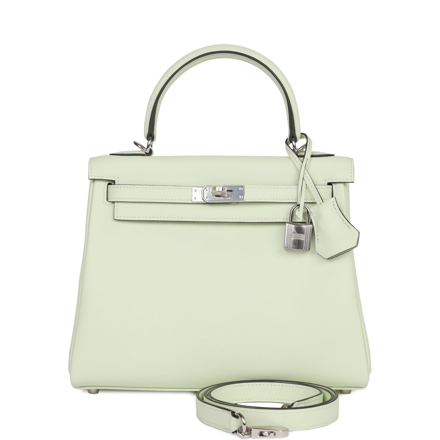 Hermes Kelly 25 Retourne Vert Fizz Swift Palladium Hardware