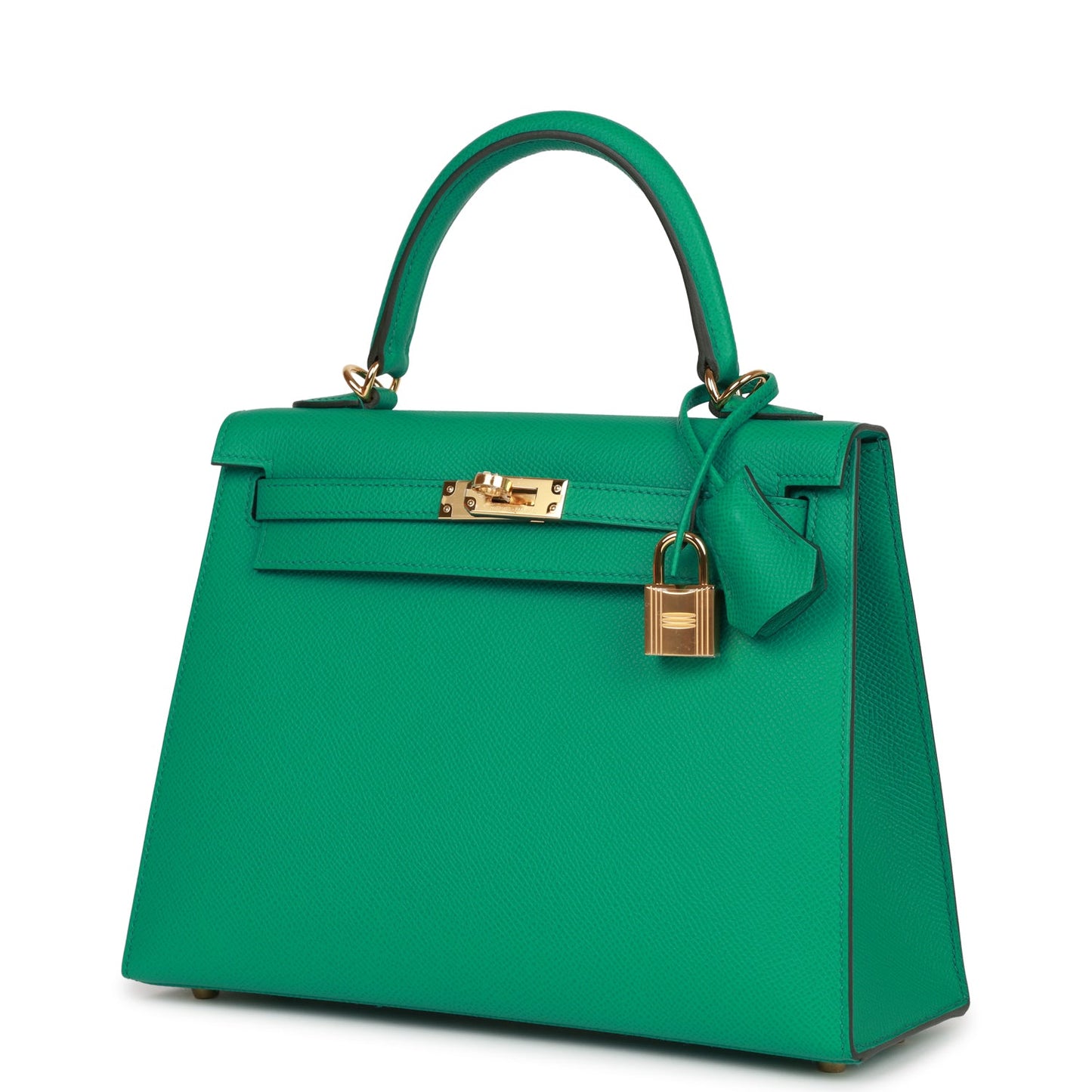 Hermes Kelly 25 Sellier Vert Jade Epsom Gold Hardware