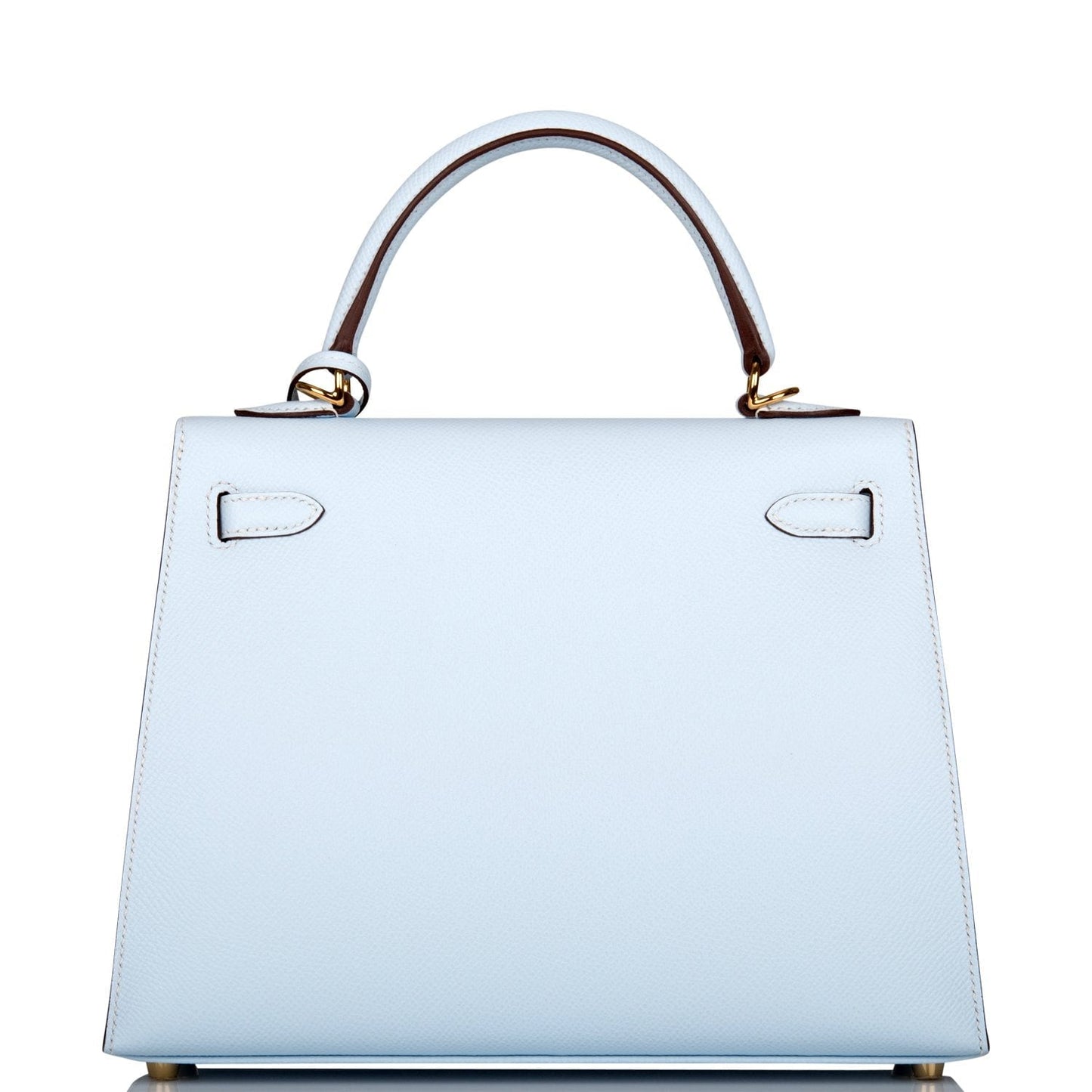 Hermes Kelly 25 Sellier Bleu Brume Epsom Gold Hardware