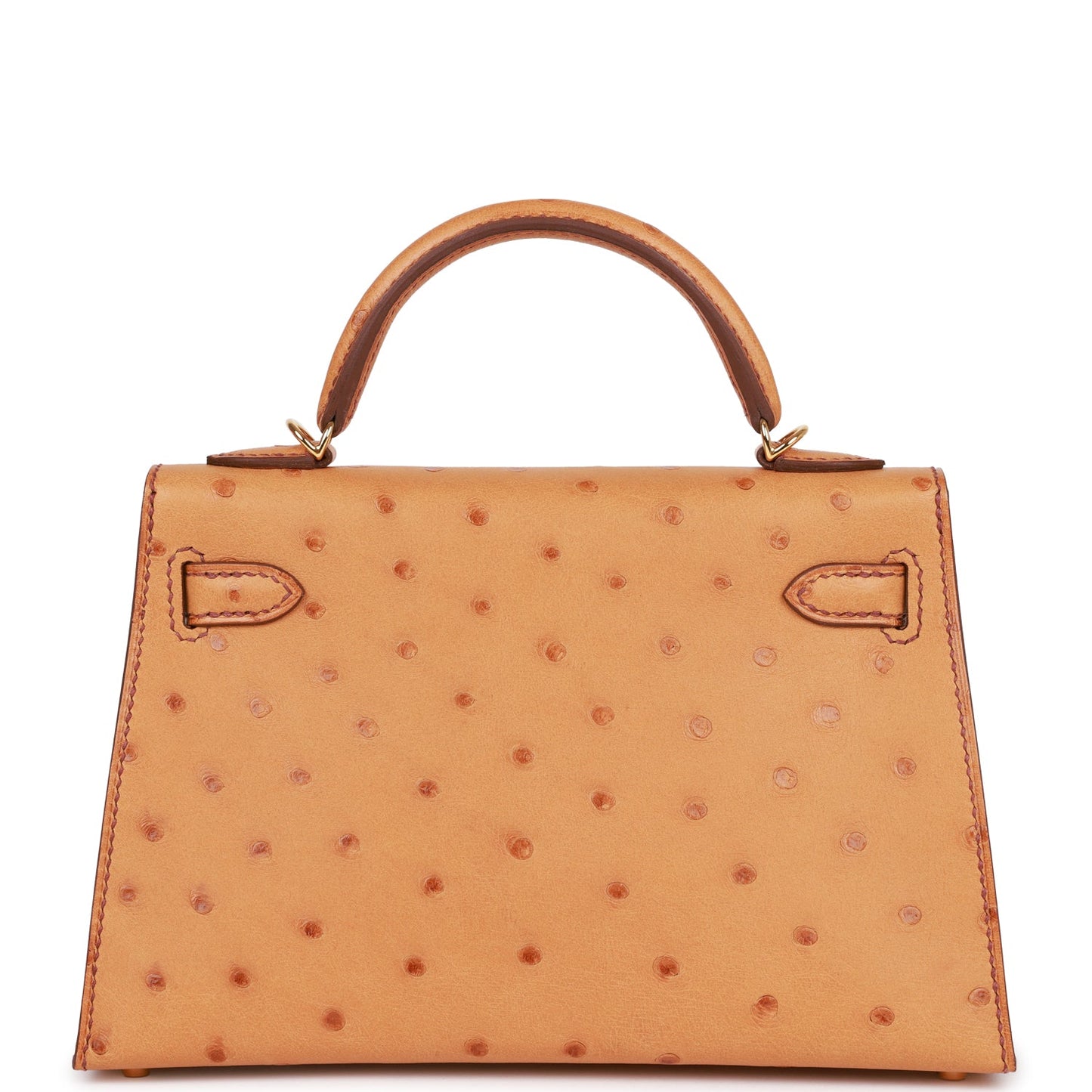 Hermes Kelly 20 Sellier Gold Ostrich Gold Hardware