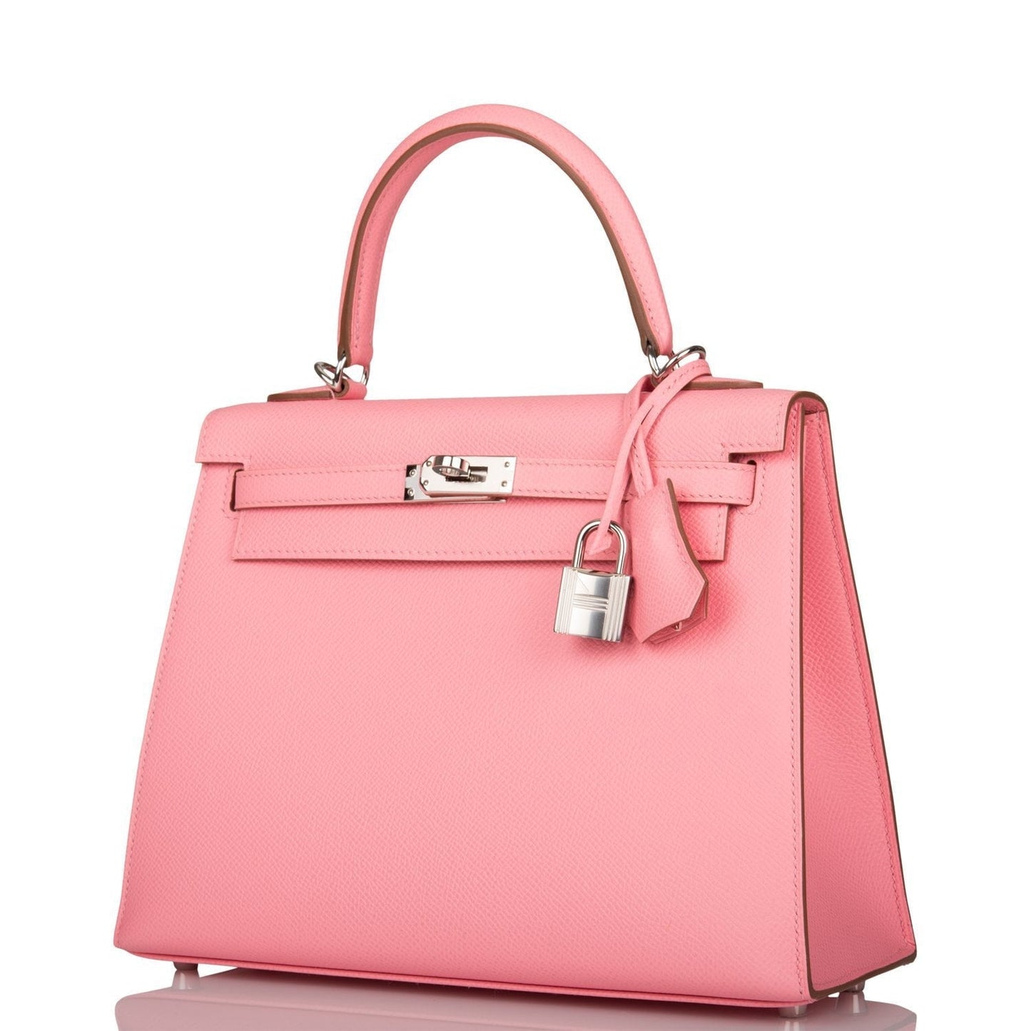 Hermes Kelly 25 Sellier Rose Confetti Epsom Palladium Hardware