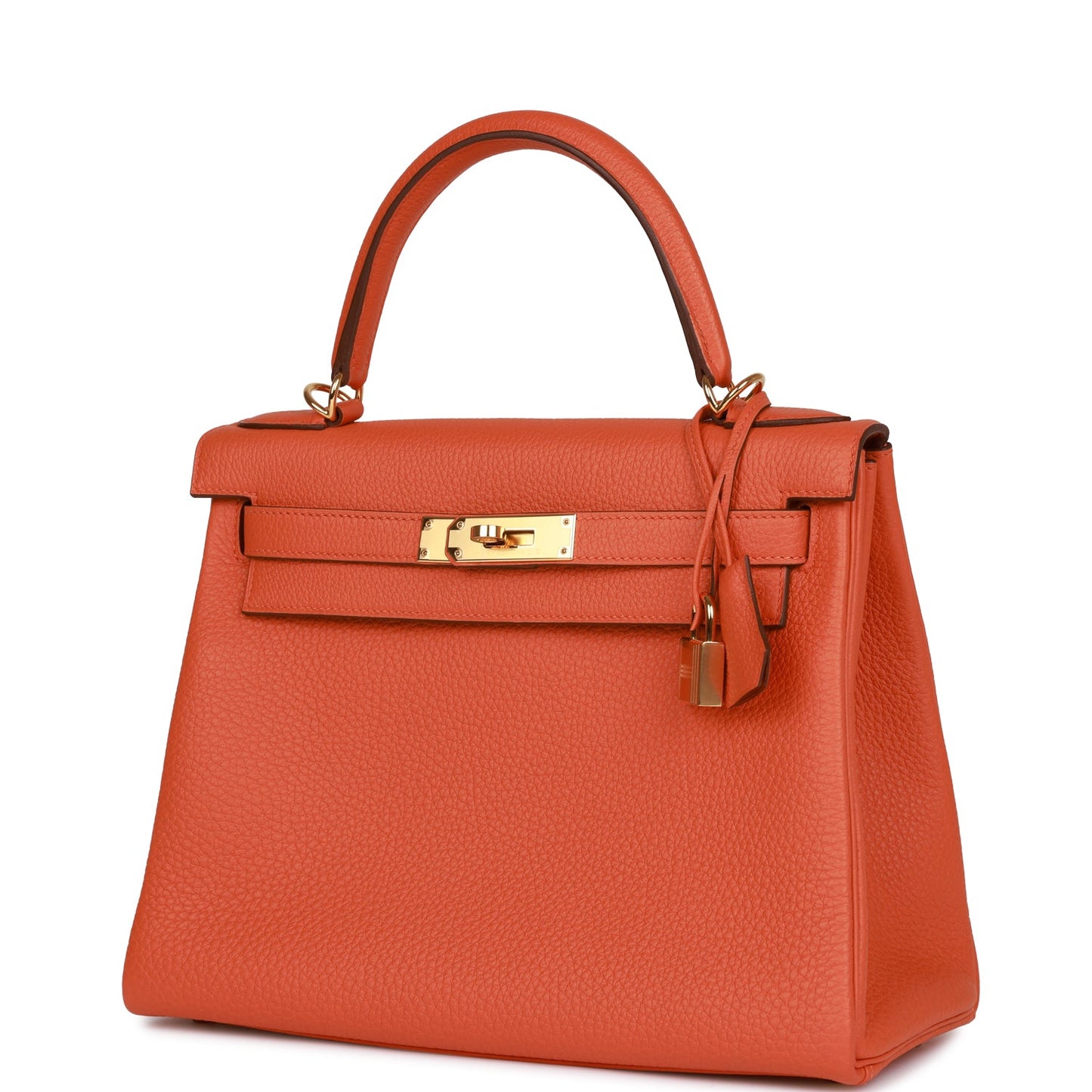 Hermes Kelly 28 Retourne Orange Togo Gold Hardware