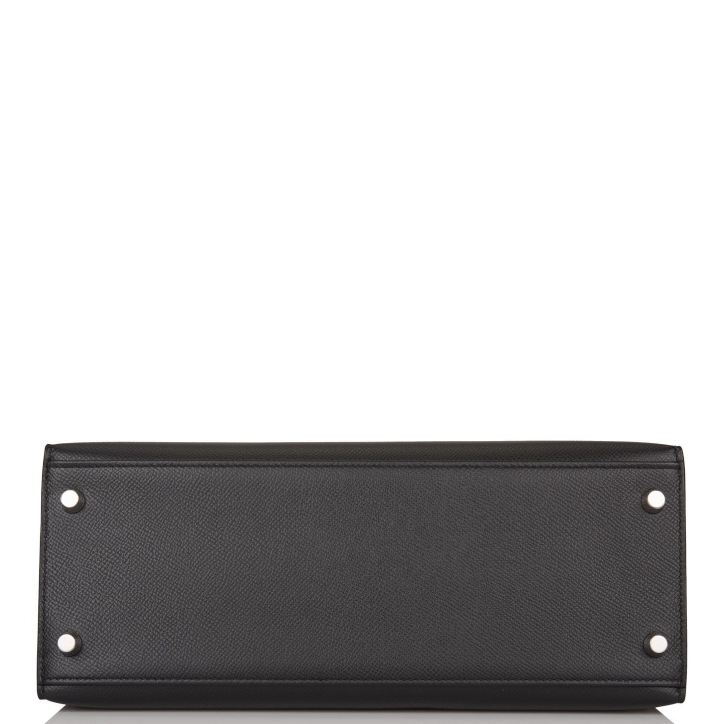 Hermes Kelly 28 Sellier Black Epsom Palladium Hardware