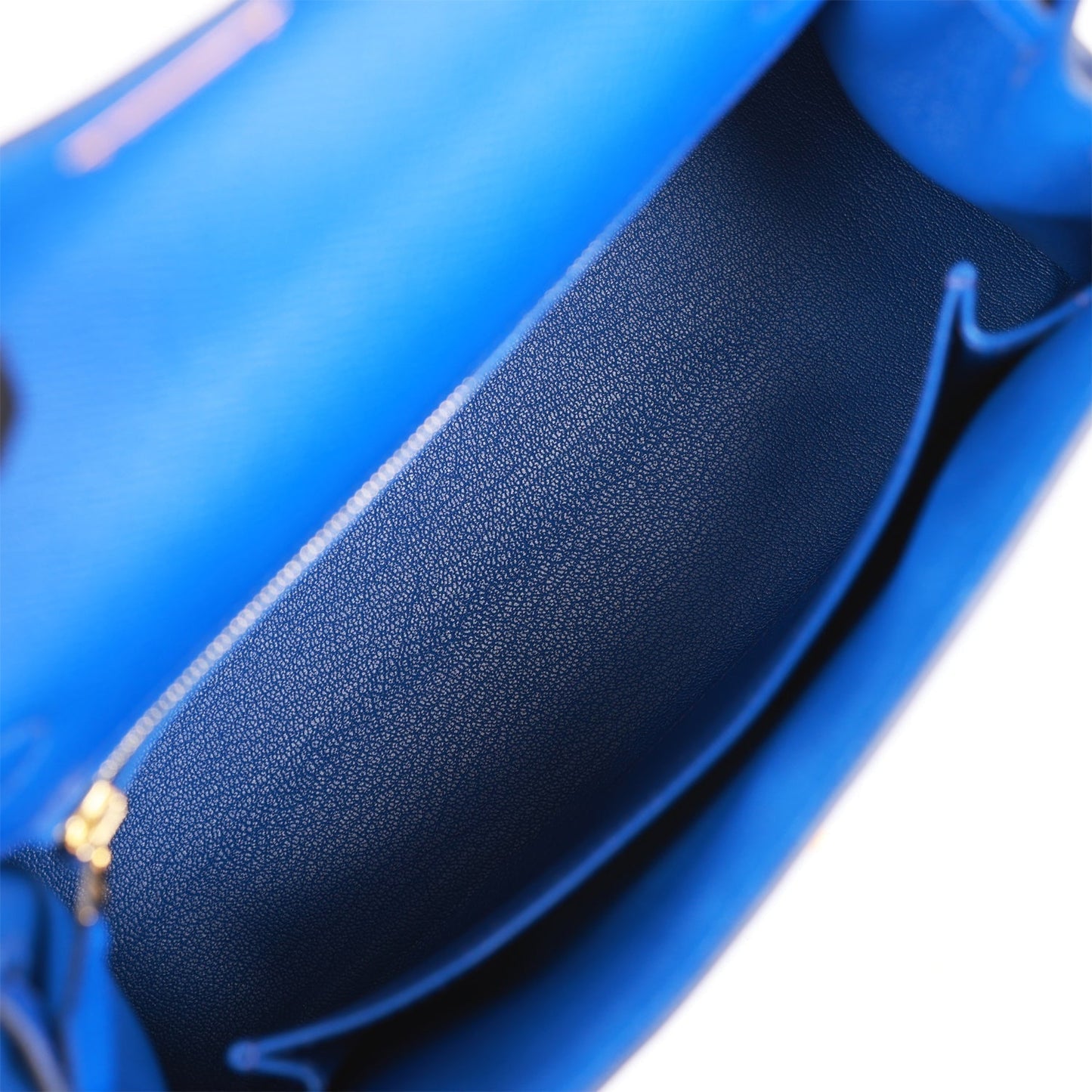 Hermes Kelly 25 Sellier Bleu Royal Epsom Gold Hardware