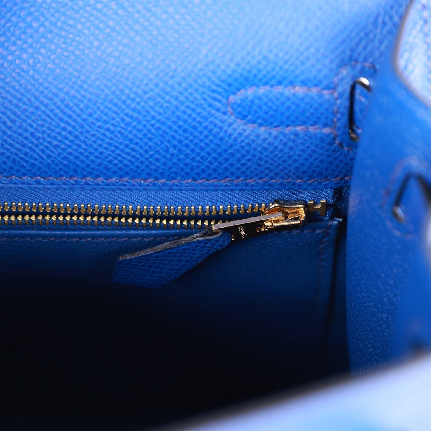 Hermes Kelly 25 Sellier Bleu Royal Epsom Gold Hardware